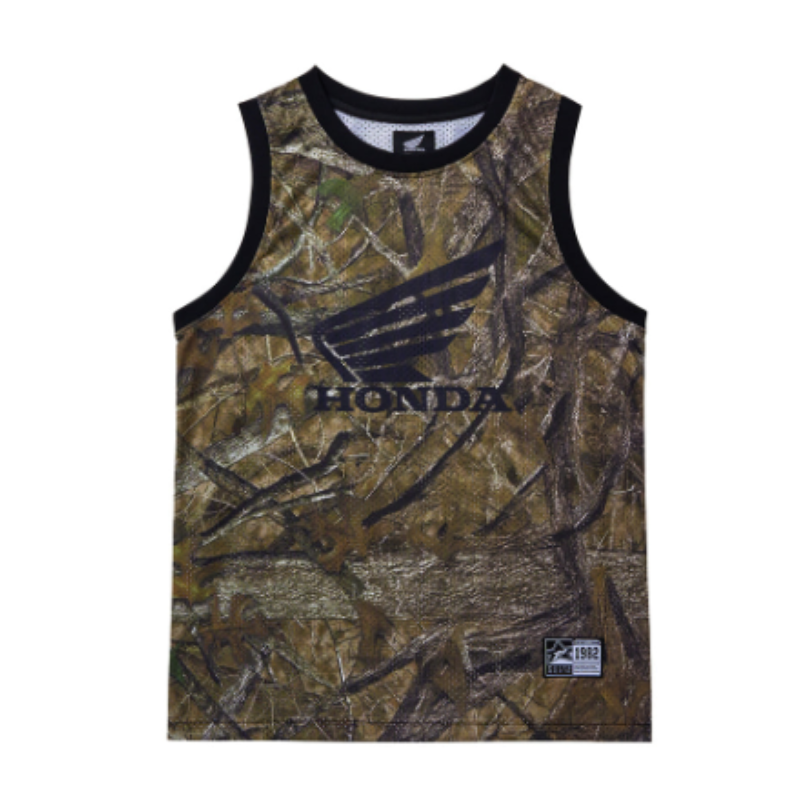【代購】HONDA PHYPS MOTORCYCLE Original Wing Logo Camo Mesh 無袖背心｜迷彩網眼機能背心