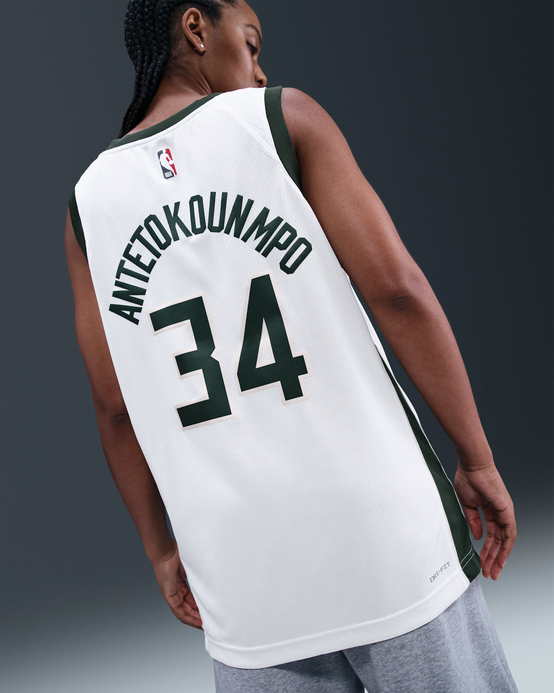 Nike Milwaukee Bucks Association Edition Swingman Jersey - 34 Antetokounmpo