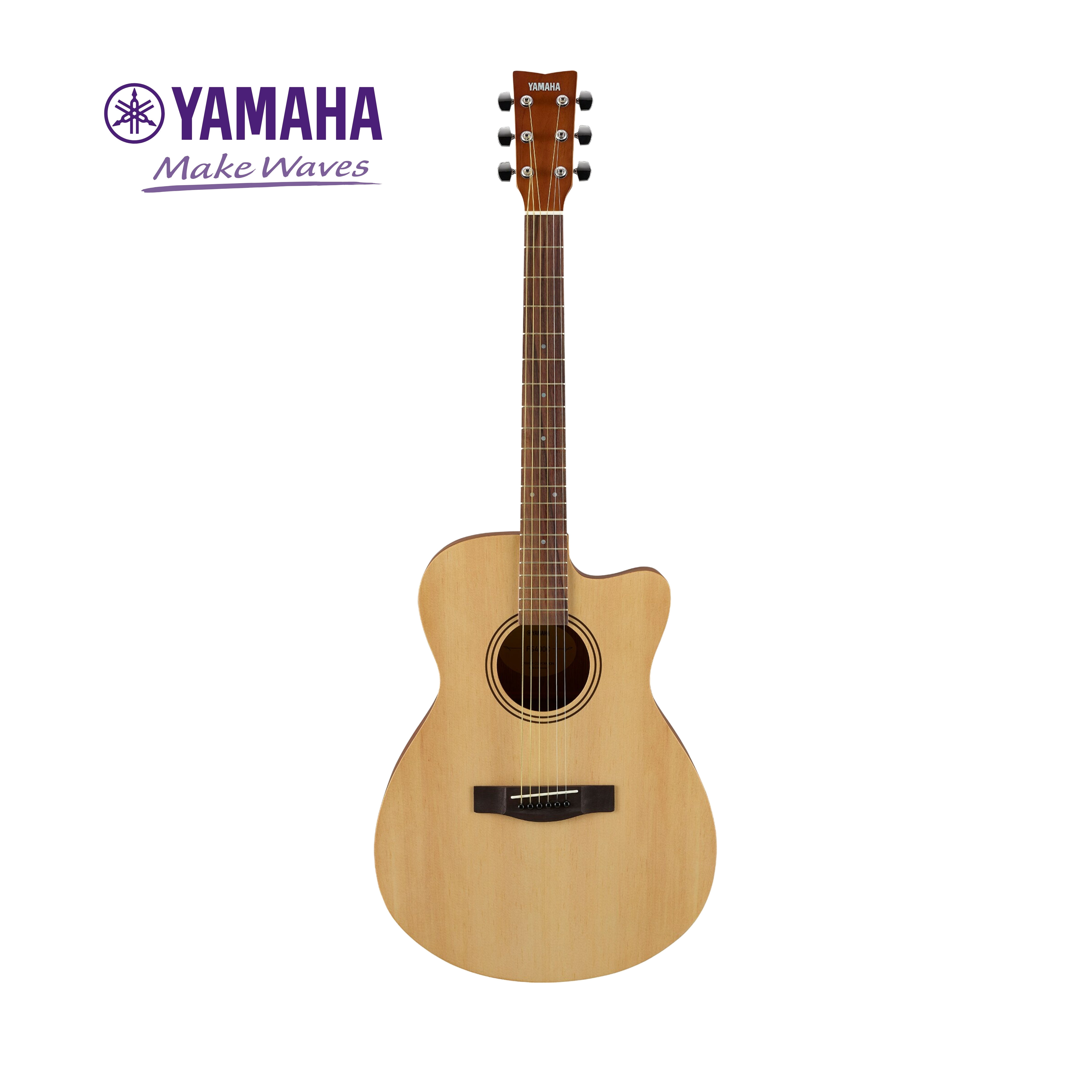 YAMAHA F系列 FS400C 木吉他 煙燻黑色/原木色 雲杉木合板 缺角 附琴袋