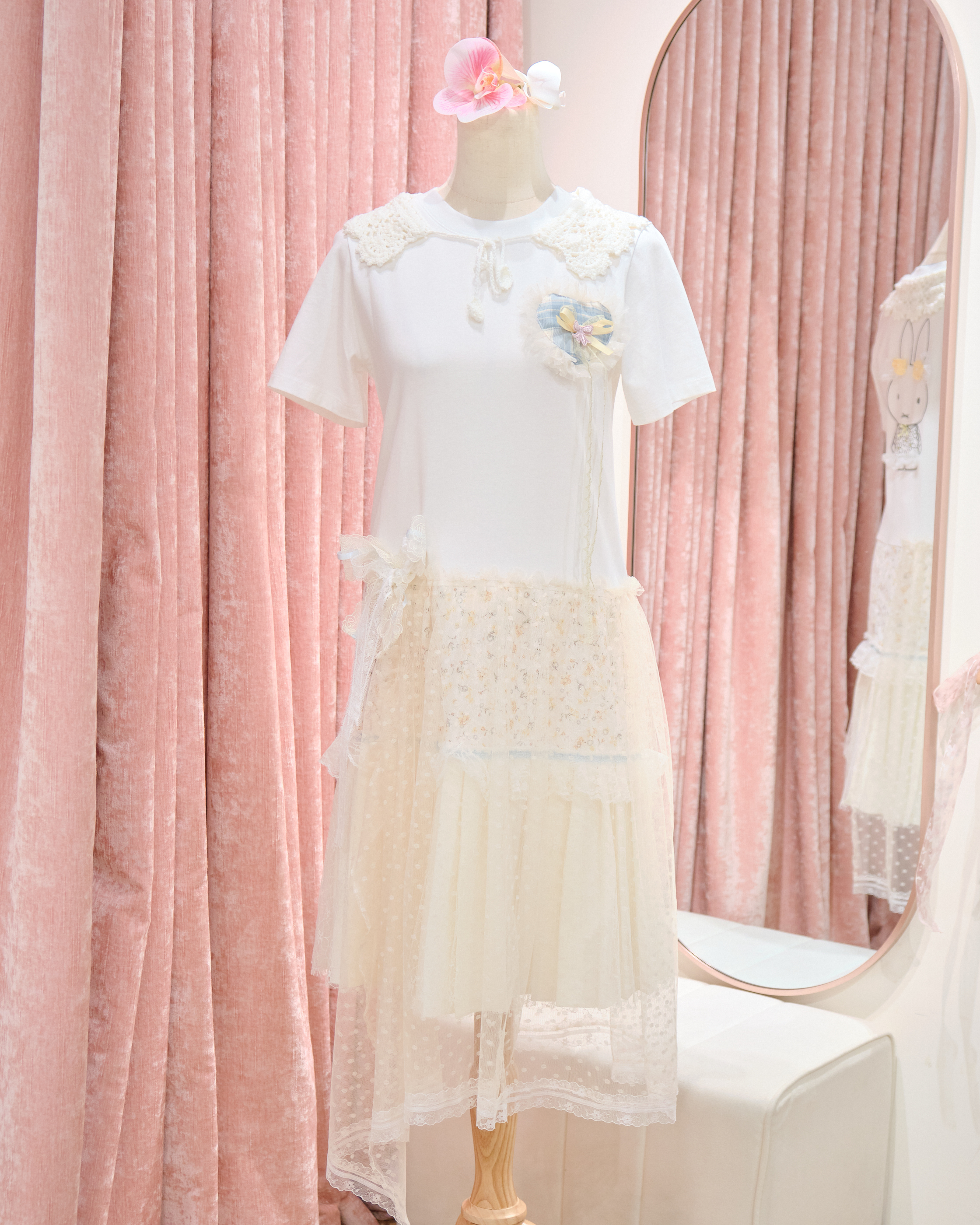 13939 Miffy Lace Bloom Collar Tee/Dress Cover