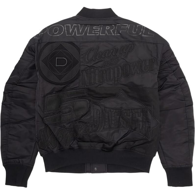 【代購】DIESEL SS25 Baseball Jacket Men's Black A04982RBBAG-9XX