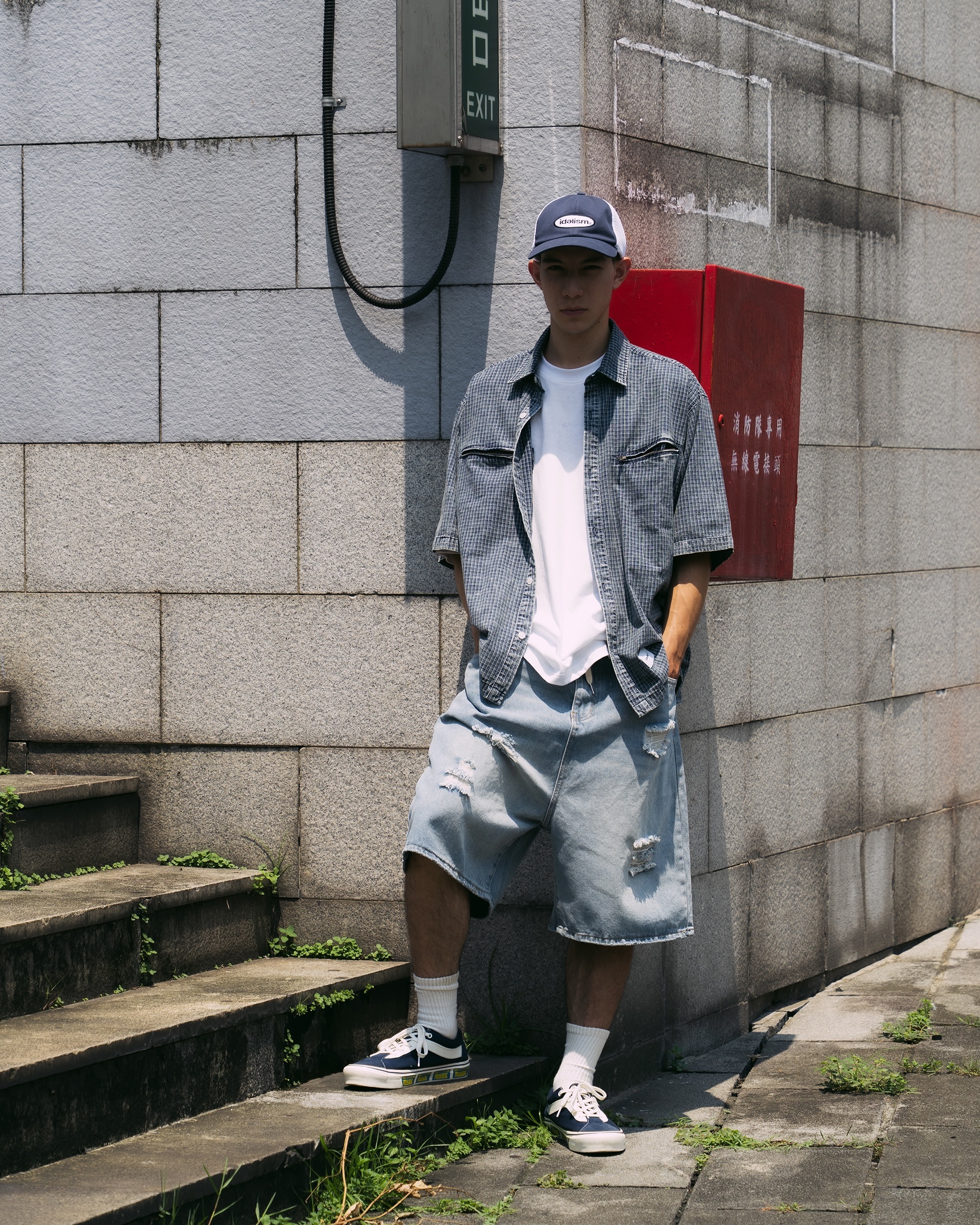idealism｜ID26009 - Vintage Shirt (Blue)