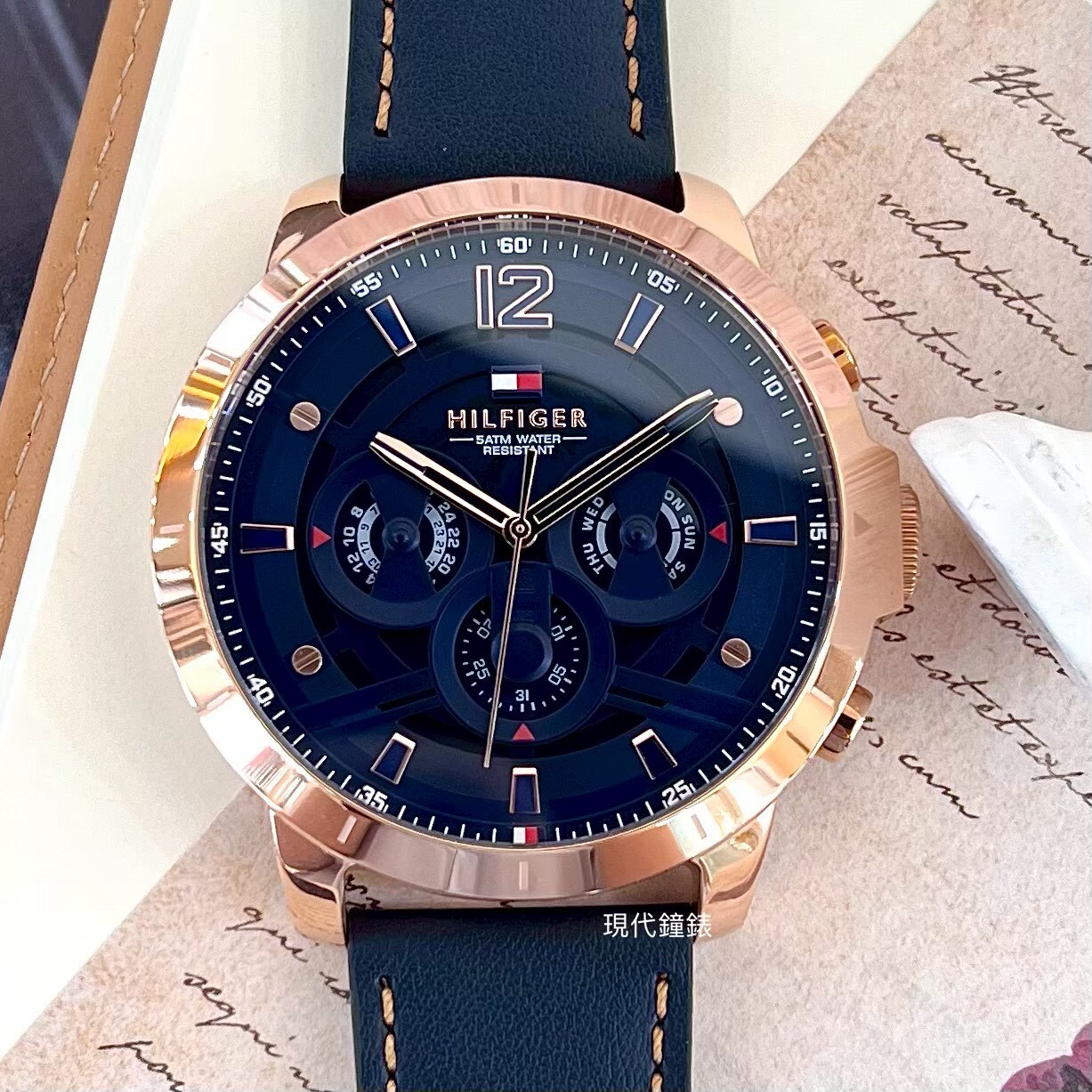 【Tommy Hilfiger】休閒三眼大錶徑腕錶 1792206 50mm 現代鐘錶