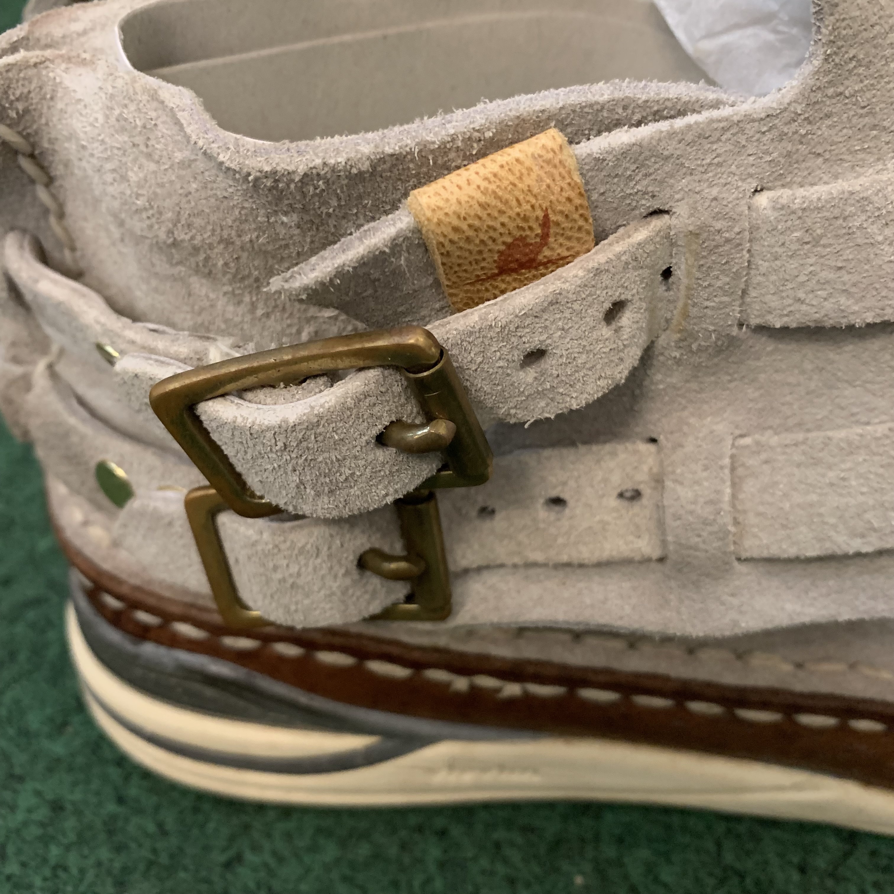 HB SHOP DISPLAY SALE: VISVIM MESA MOC-FOLK *NO SHOES BOX - SAND SIZE 8 IN STOCK NOW (現貨發售中)