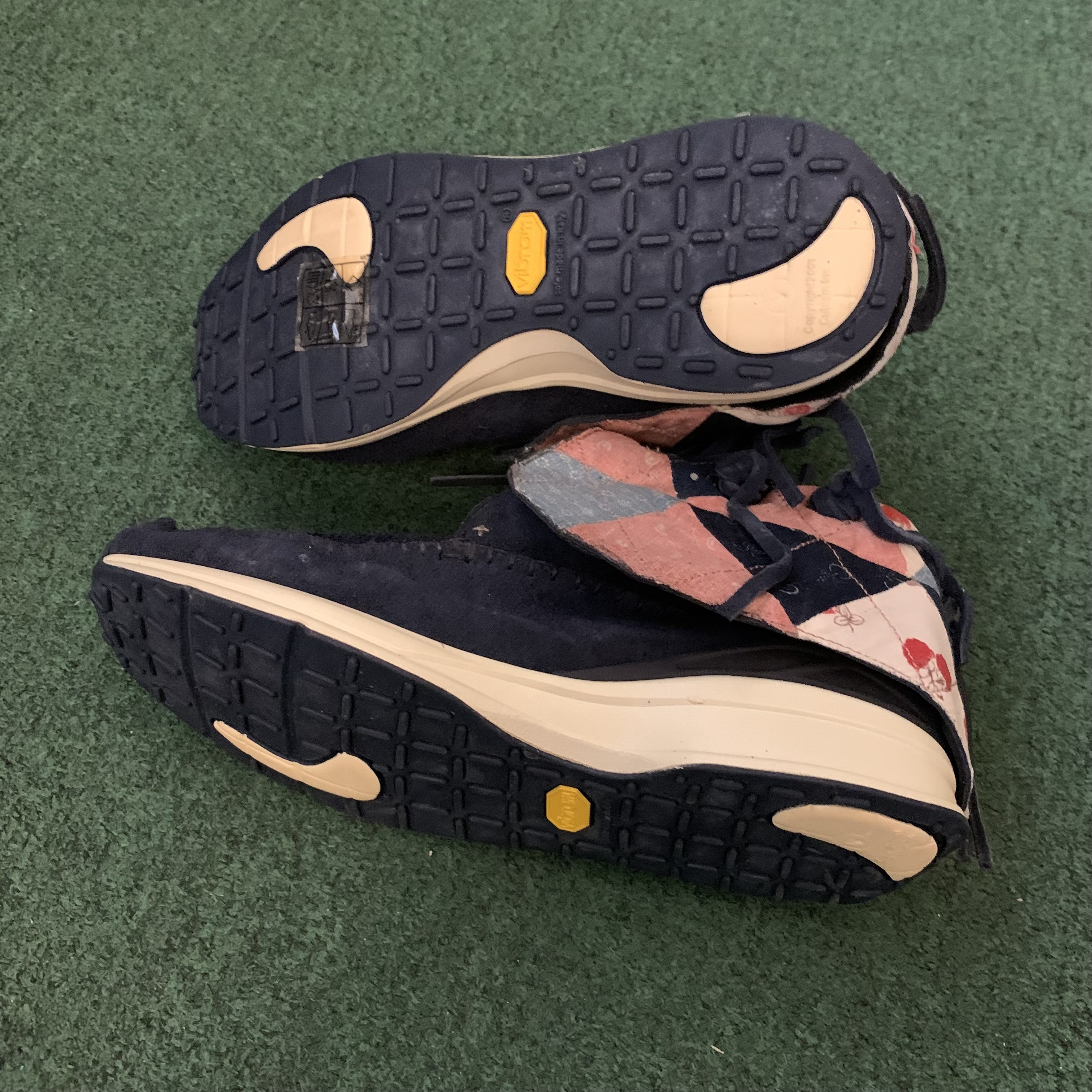 HB SHOP DISPLAY SALE: VISVIM GEO PATCHWORK FBT SHOES *NO SHOES BOX - NAVY SIZE 8 IN STOCK NOW (現貨發售中)