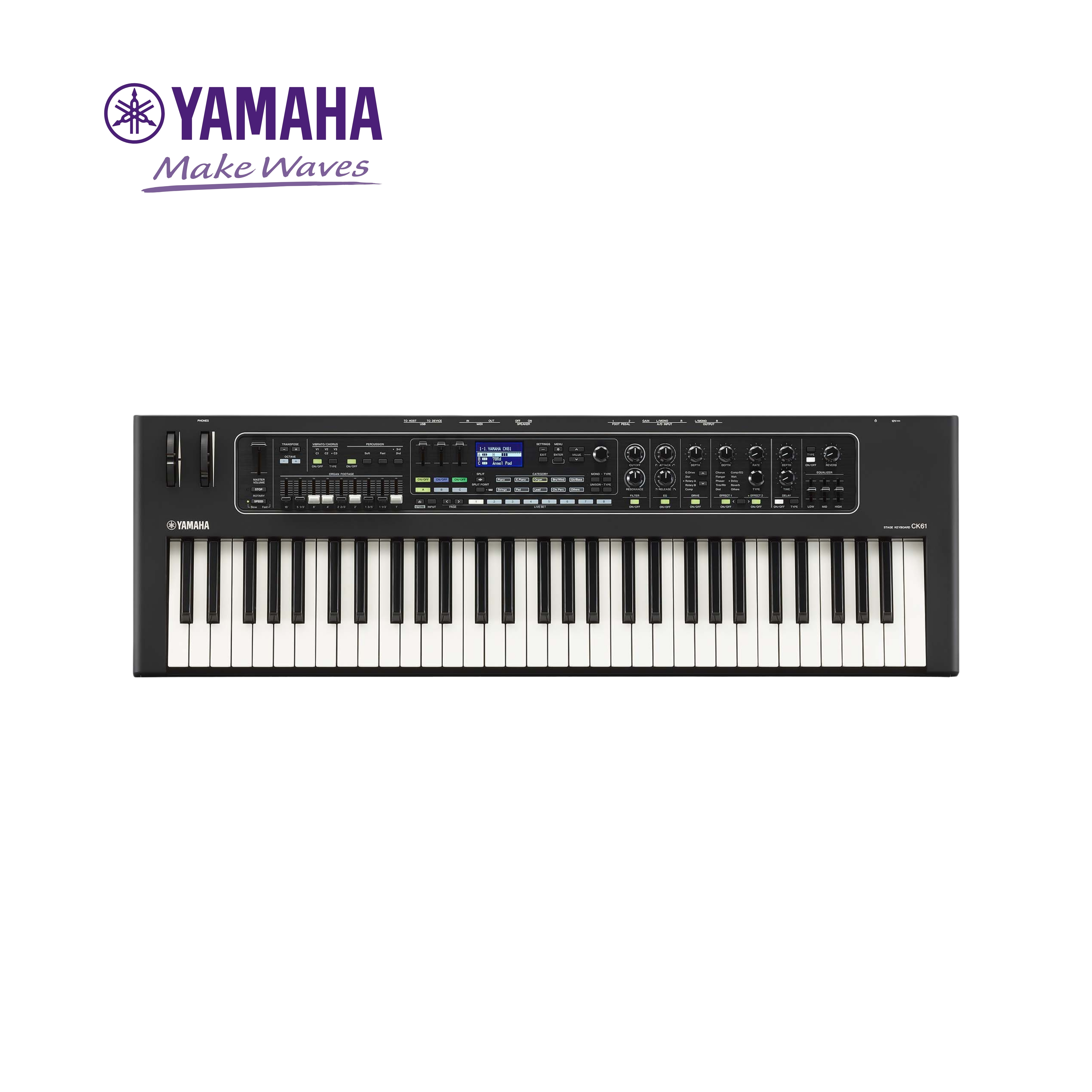 YAMAHA CK61 舞台型鍵盤 61鍵 數位鋼琴 合成器【全配重琴鍵】