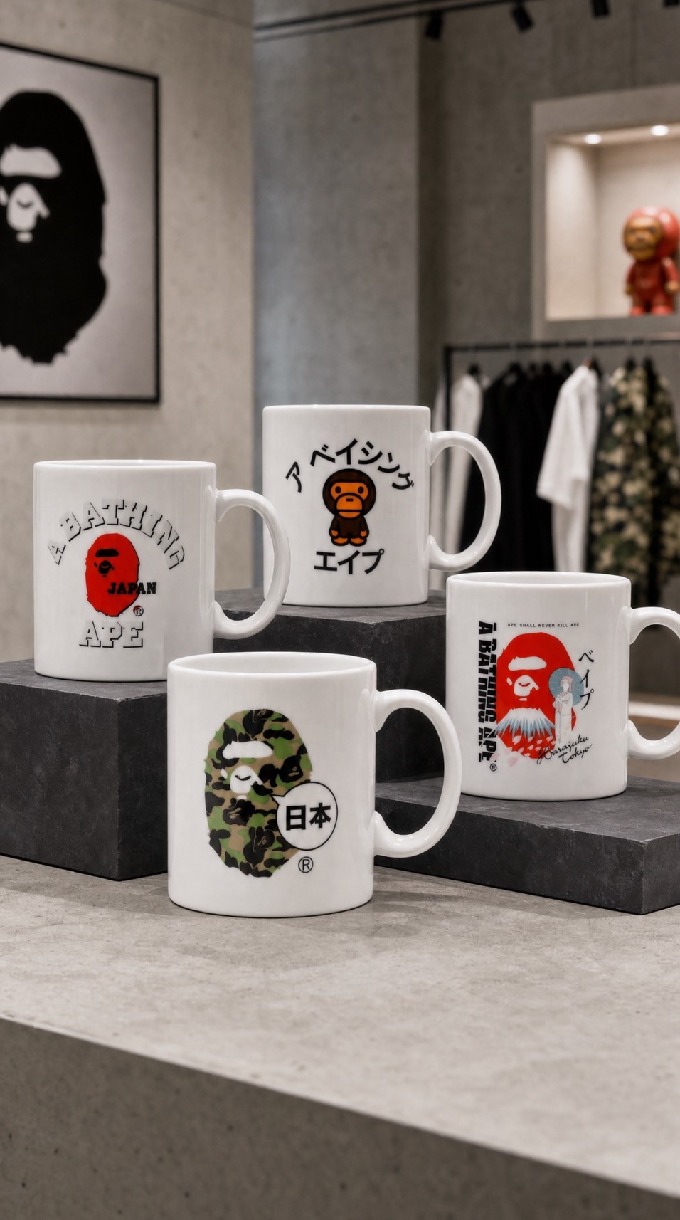 【APAIR】預購 Bape MUG 2026 馬克杯 綠迷彩猿人 玩偶 紀念版 共4款