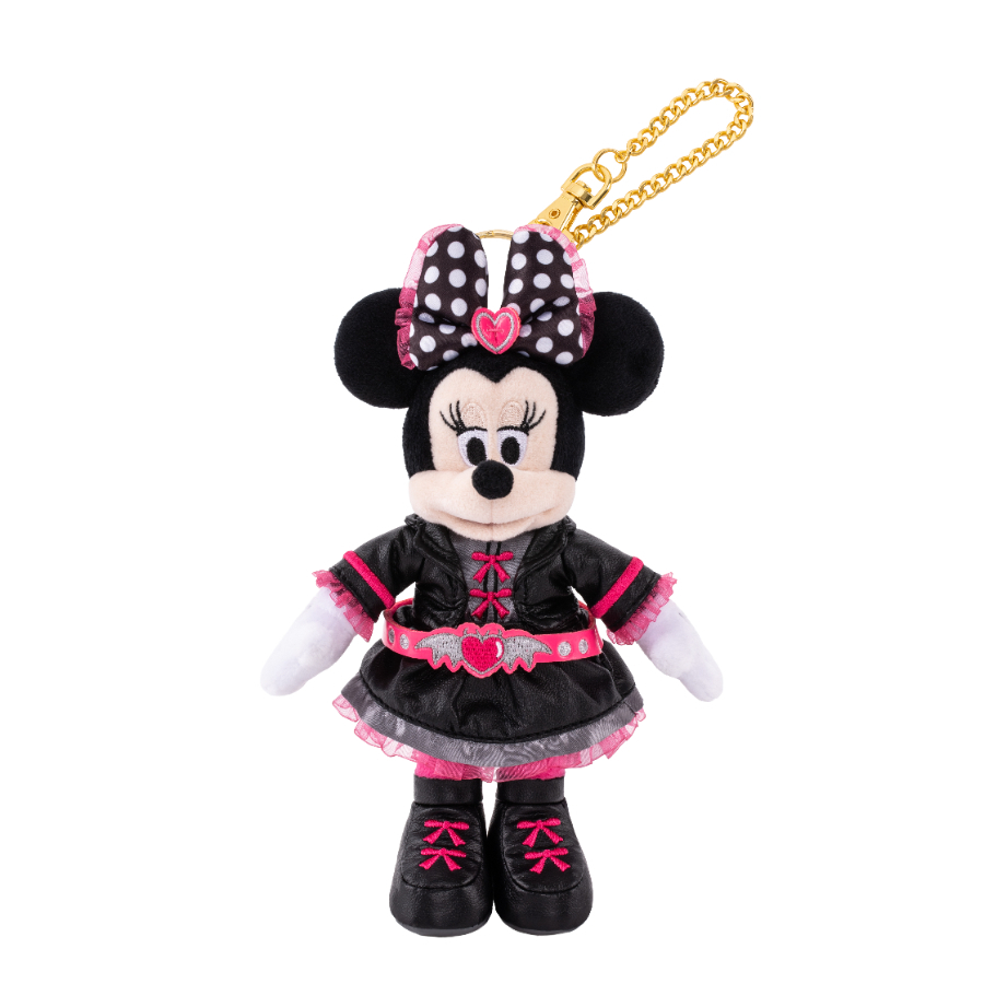 2026 萬聖節限定 米奇 Mickey 與好友們 鬼馬搖滾樂隊系列 米妮 Minnie 造型 絨毛 吊飾 鑰匙圈 -香港迪士尼樂園
