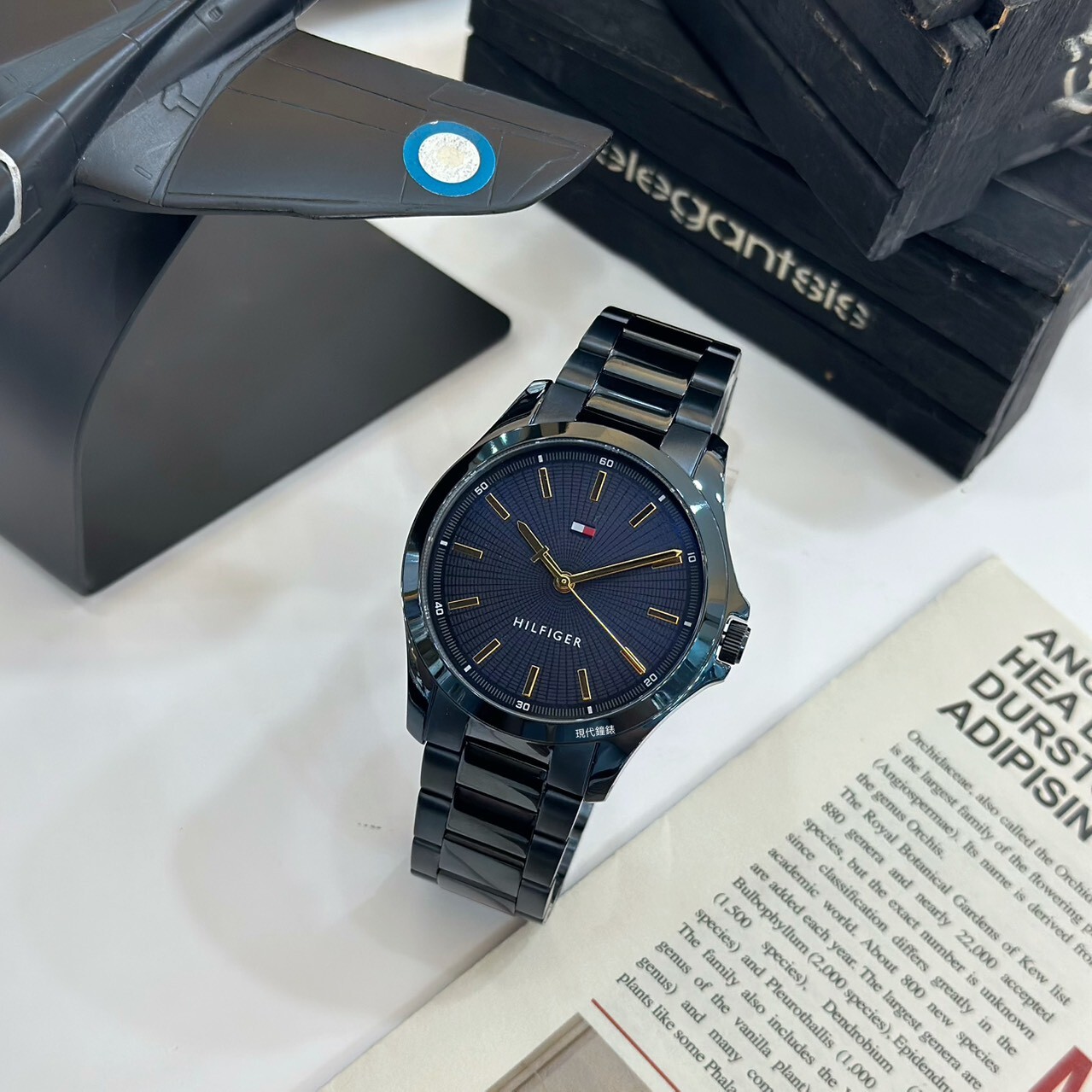 【Tommy Hilfiger】美式休閒靛藍色腕錶 1710742 43mm 現代鐘錶