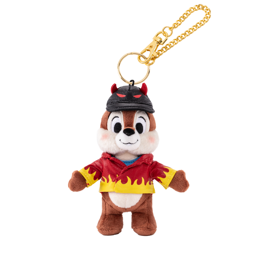 2026 萬聖節限定 米奇 Mickey 與好友們 鬼馬搖滾樂隊系列 黑鼻 奇奇 Chip 造型 絨毛 吊飾 鑰匙圈 奇奇蒂蒂 Chip 'n Dale -香港迪士尼樂園