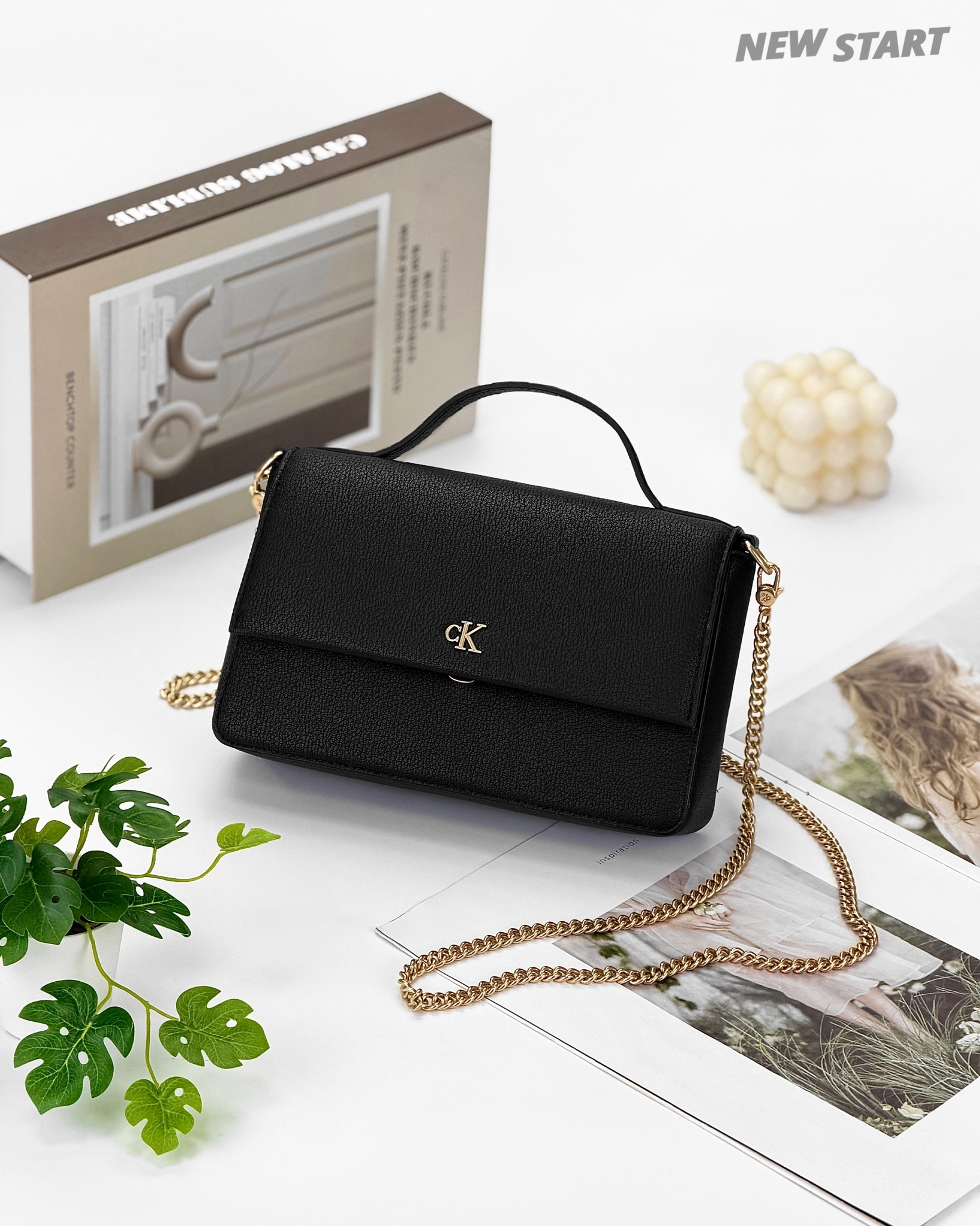 Calvin Klein CK 金屬字母 手提包 斜背包 鏈包
