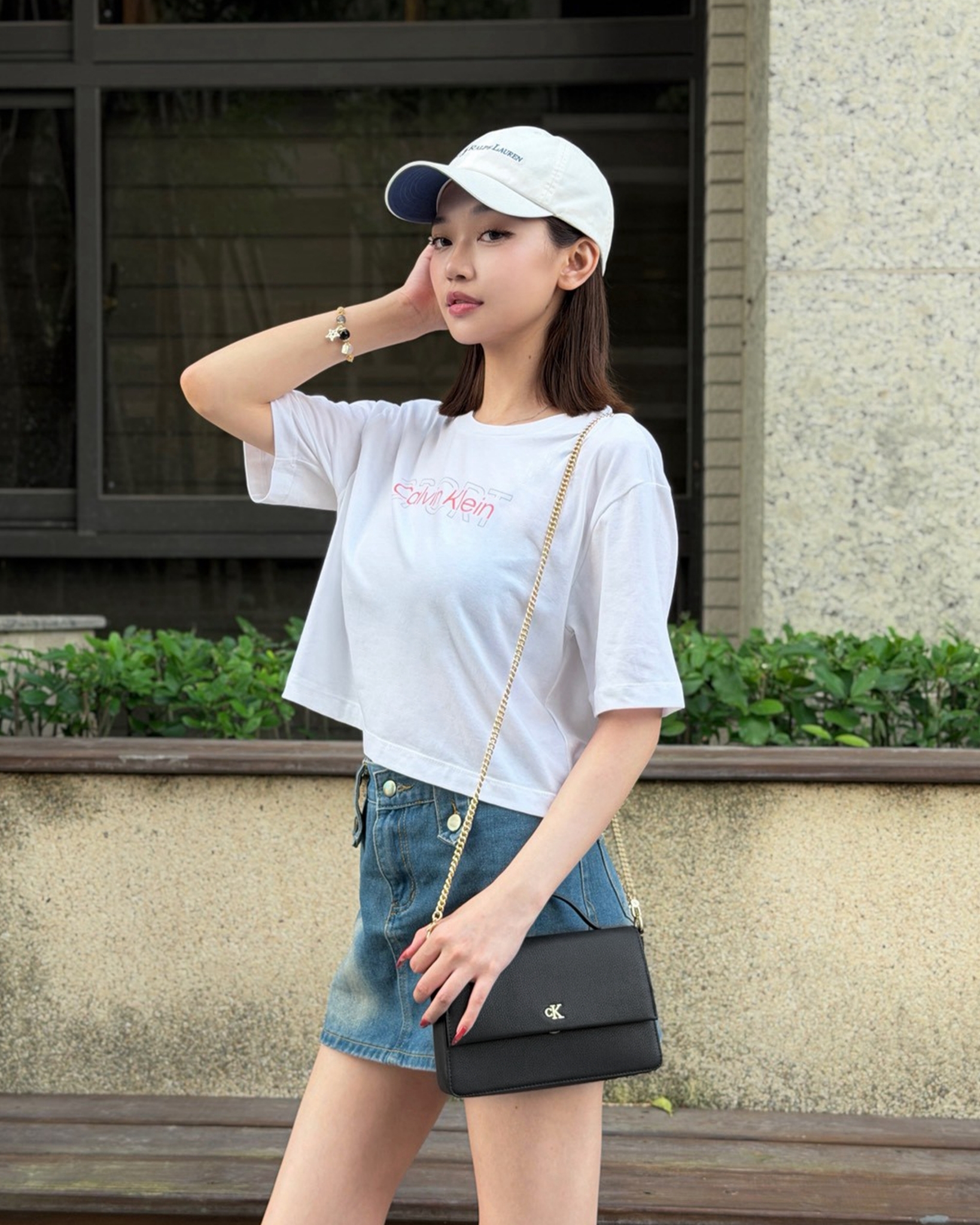 Calvin Klein CK 金屬字母 手提包 斜背包 鏈包