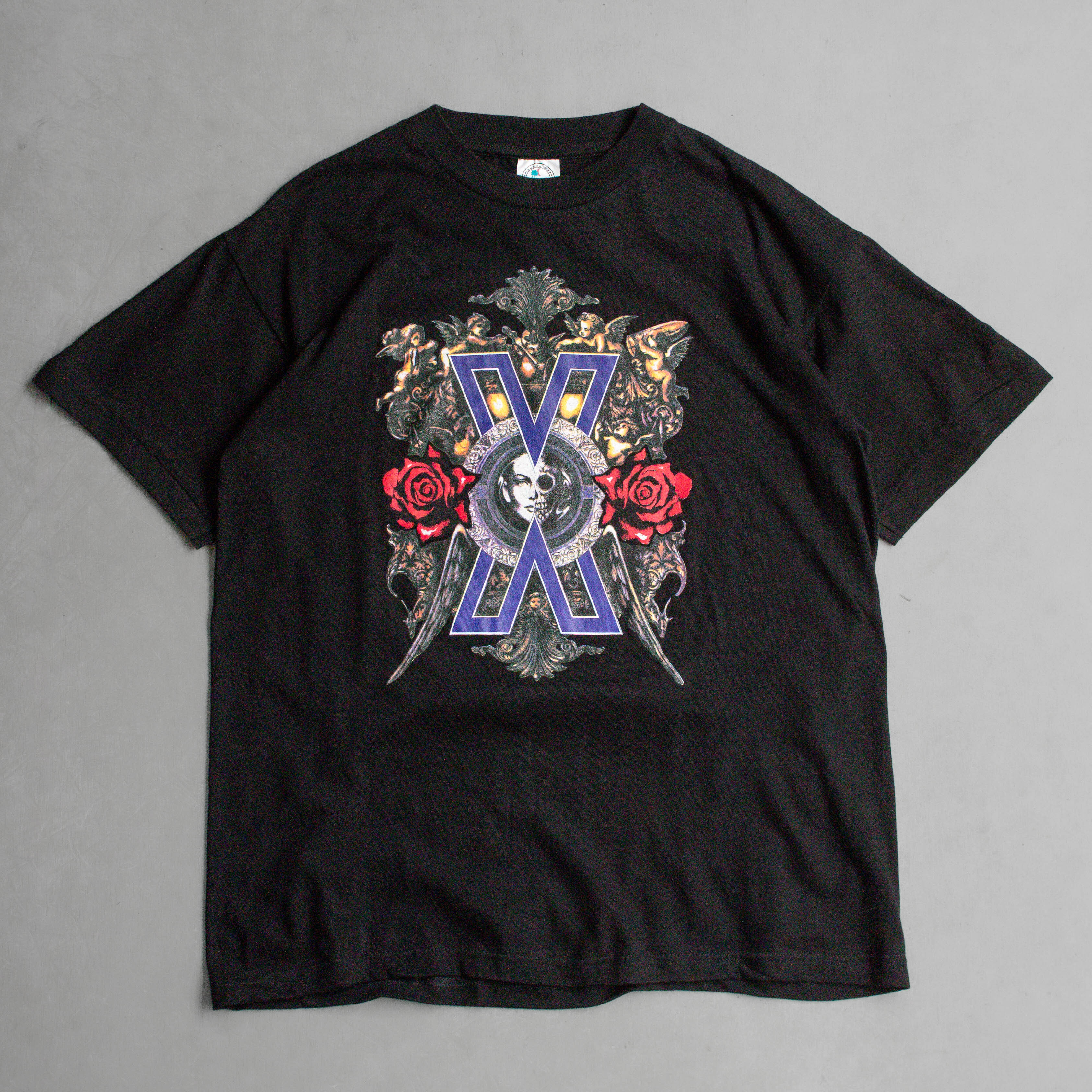 90S X JAPAN BAND TEE 日本 樂團 圖案 黑色 短袖 T恤