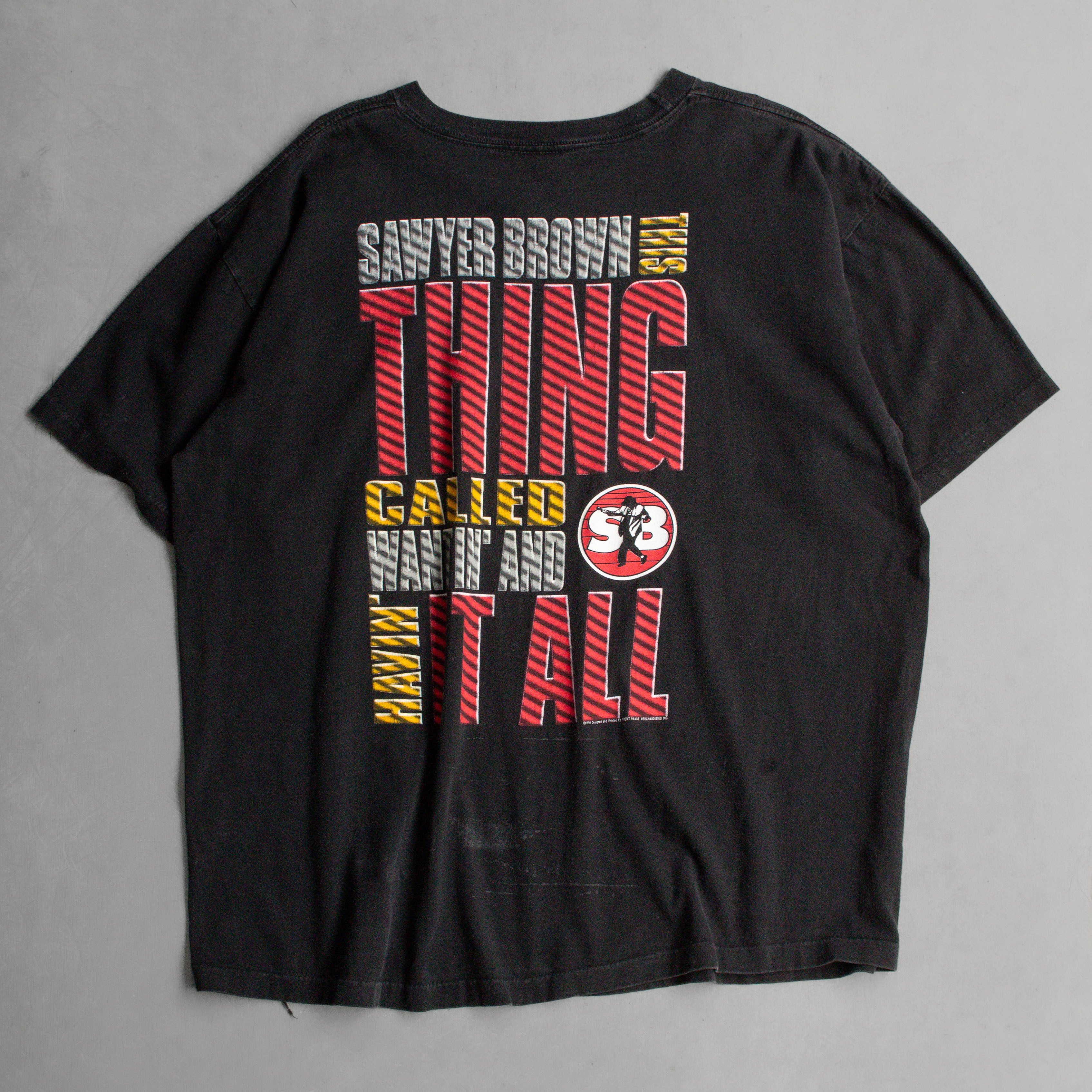 90S SAWYER BROWN BAND TEE 美國製 黑色 樂團 短袖 T恤