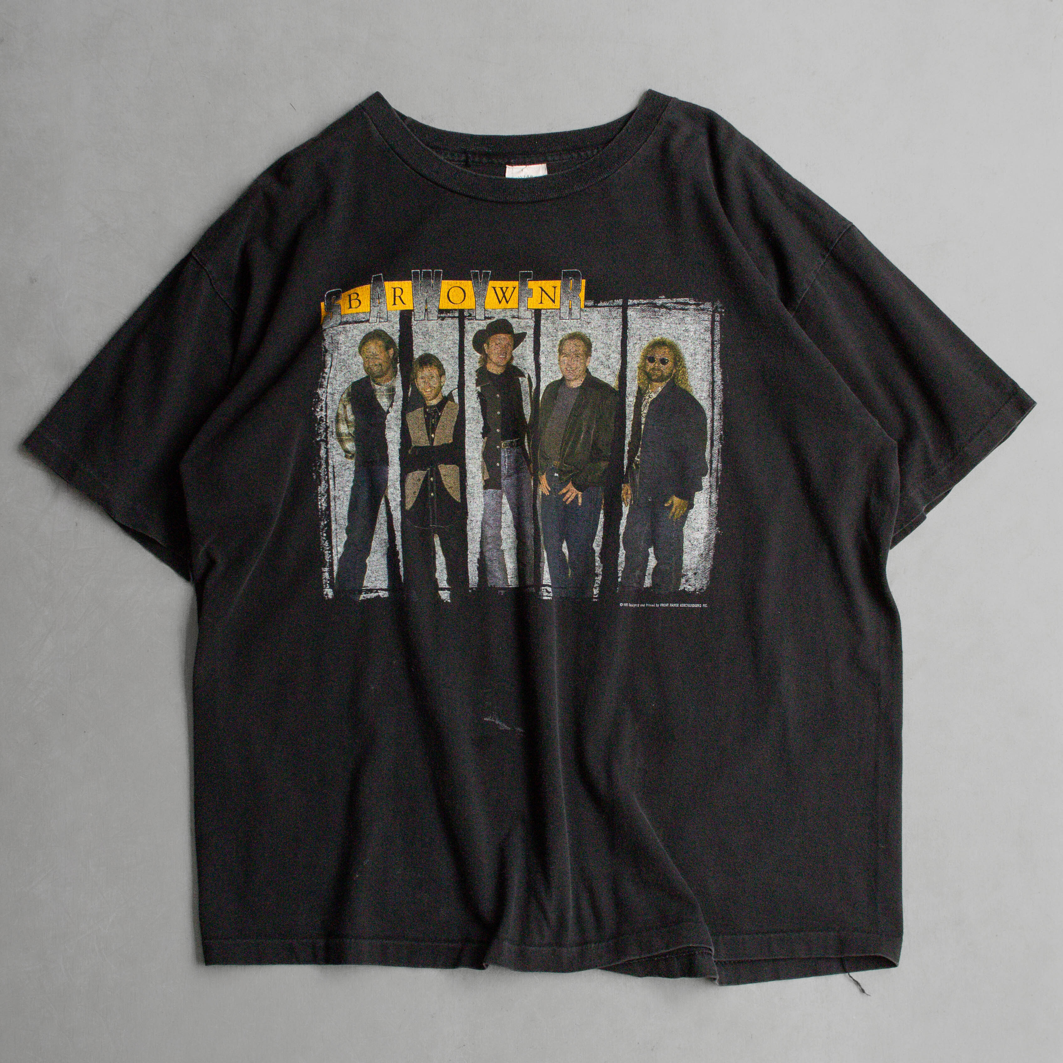 90S SAWYER BROWN BAND TEE 美國製 黑色 樂團 短袖 T恤