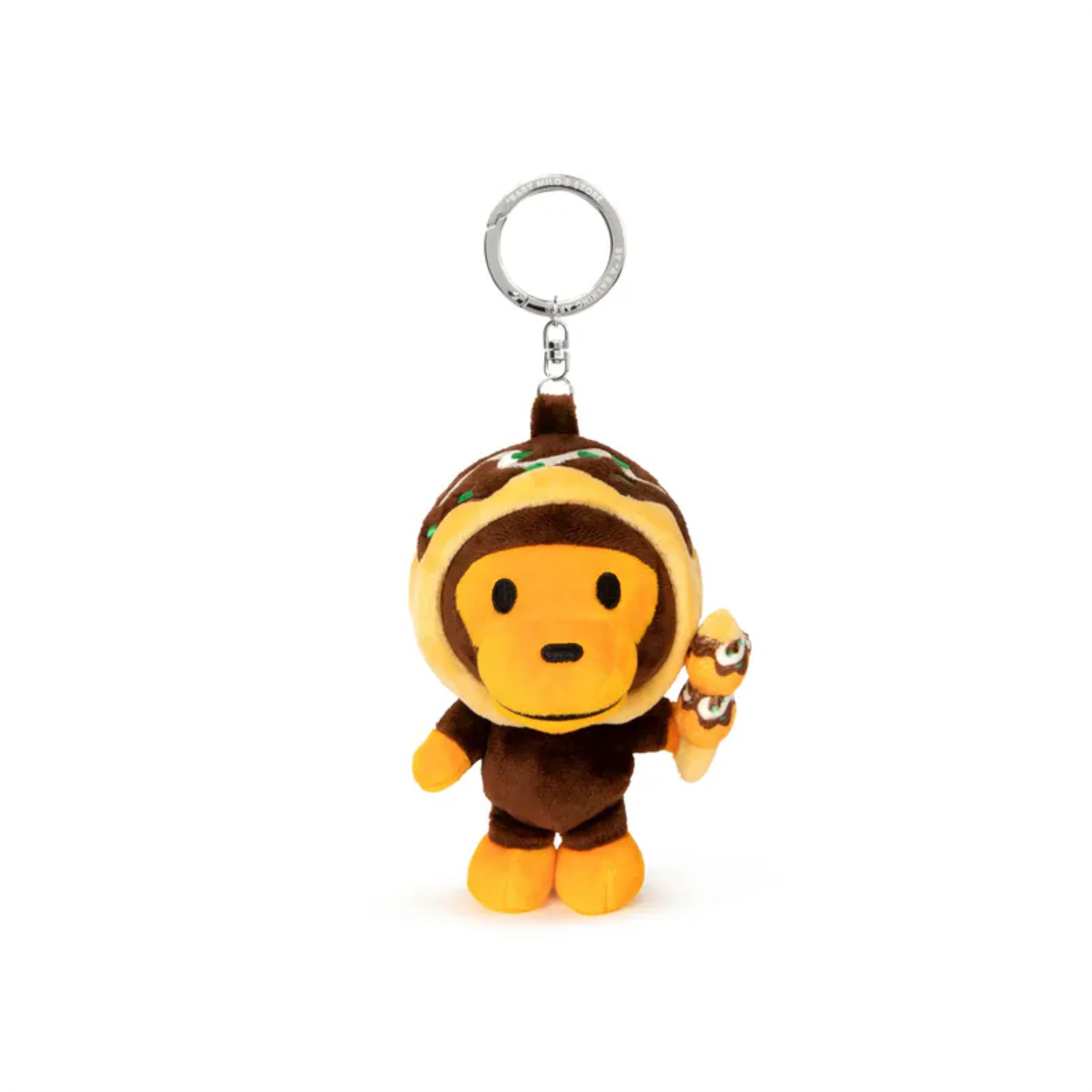 2026AW A BATHING APE BAPE BABY MILO TAKOYAKI PLUSH DOLL KEYCHAIN 15CM 章魚燒 布偶 猴子 鑰匙圈 現貨 AM70182309