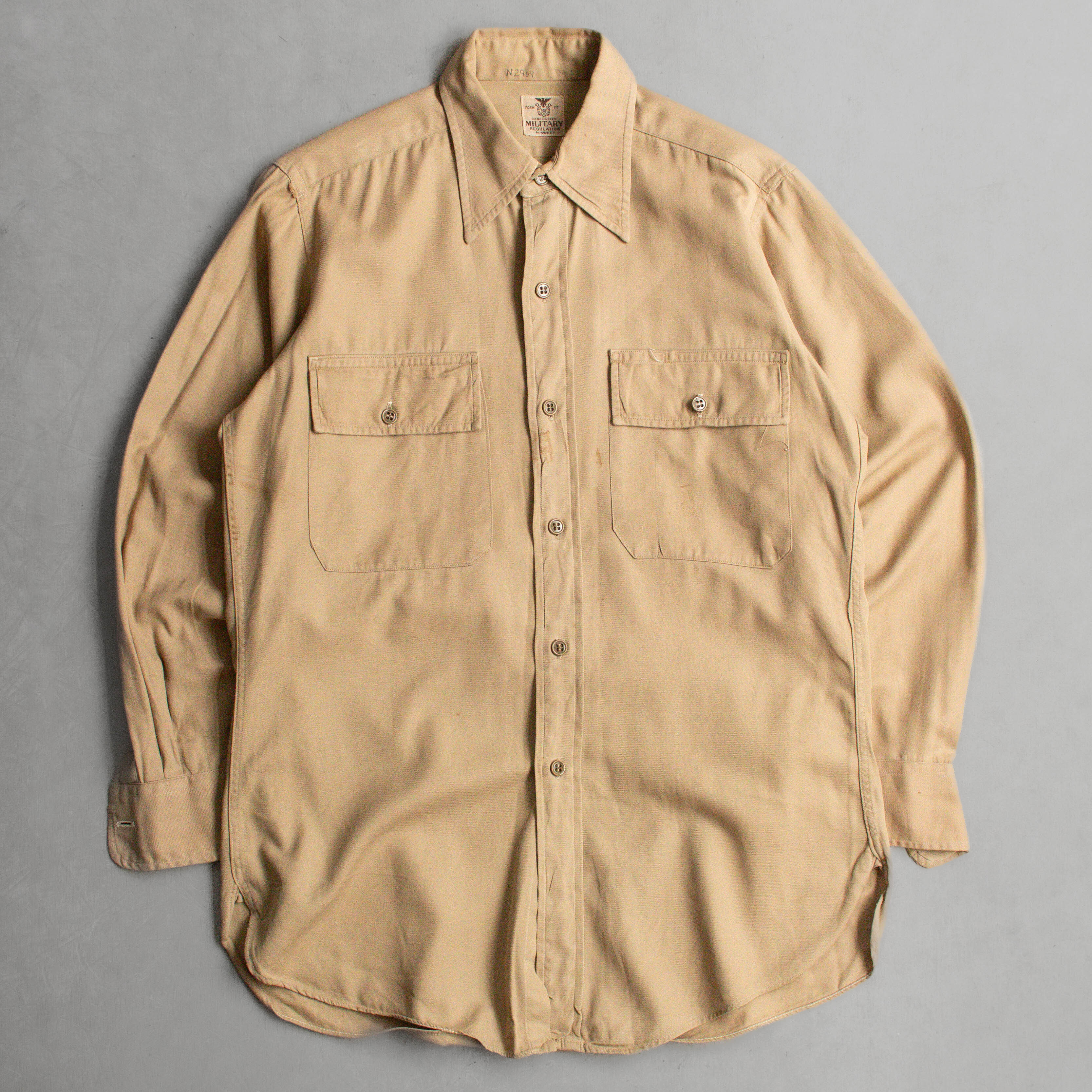 50S US ARMY SERVICE SHIRT 美軍 二戰 卡其 制服 長袖 襯衫