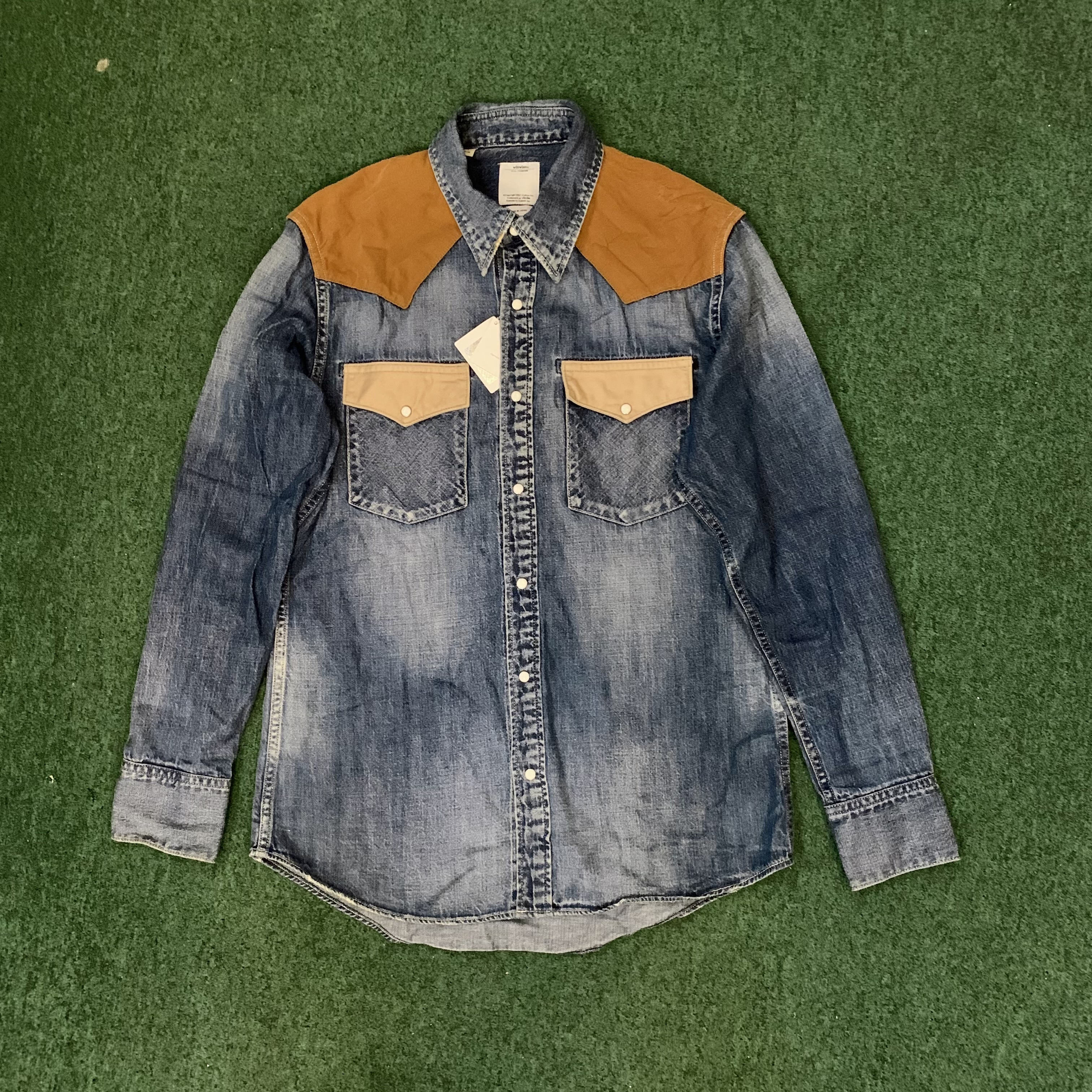 RARE ITEM: VISVIM SOCIAL SCULPTURE PICARO DAMAGED SHIRT L/S - SIZE 1 IN STOCK NOW (現貨發售中)