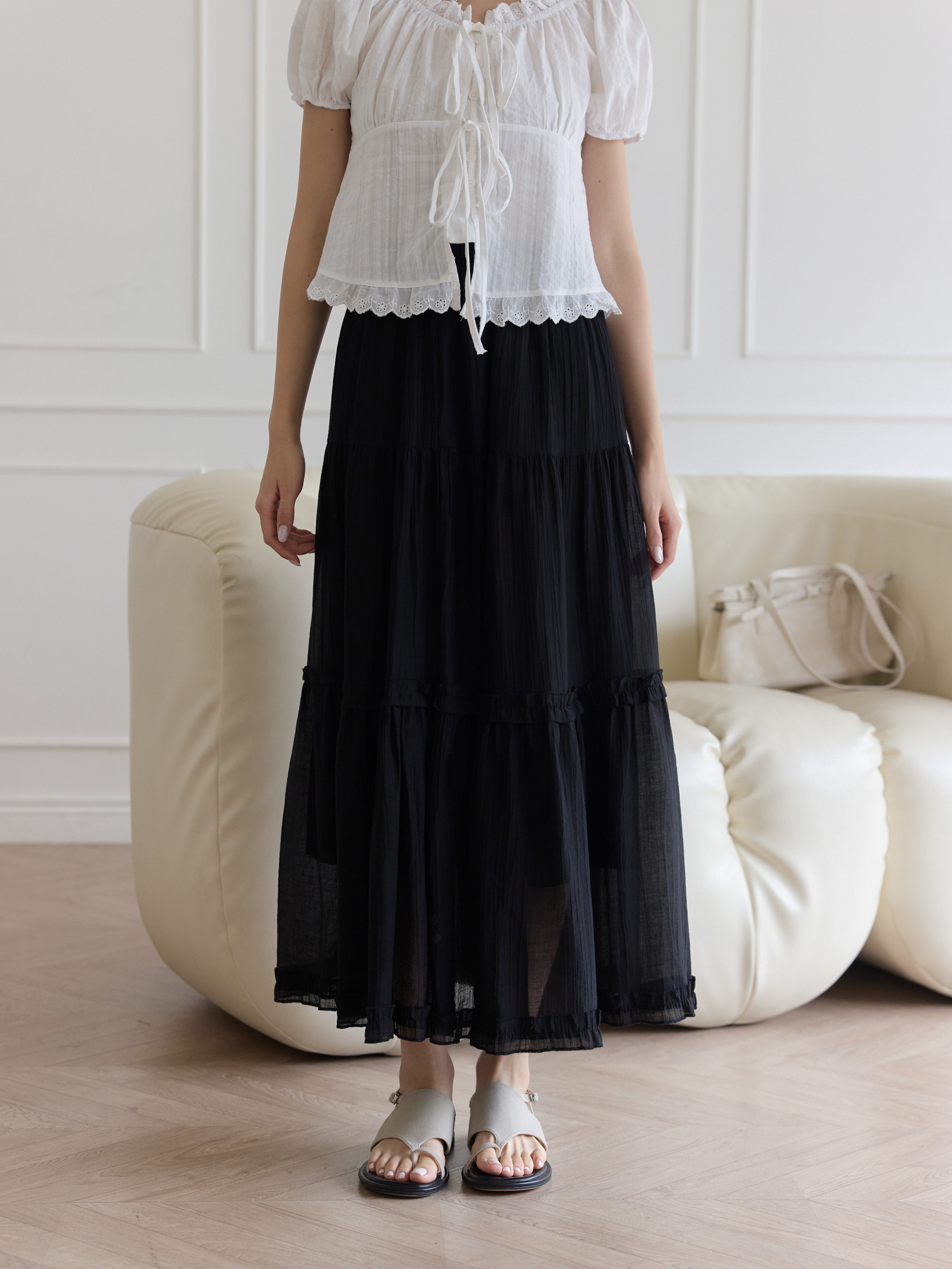 Graceful Flowy Maxi Skirt