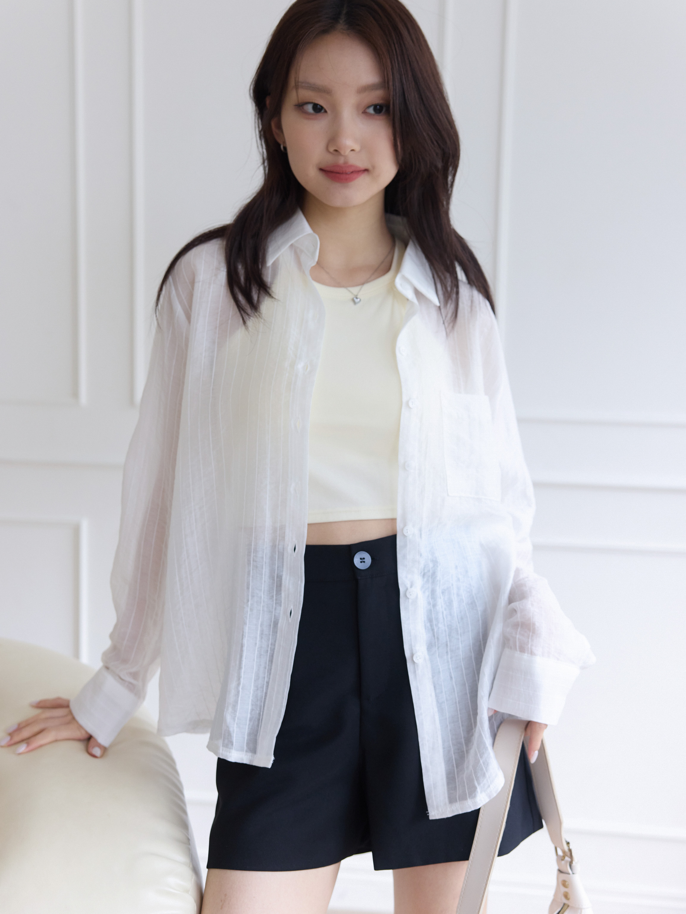 Fine Stripe Long Shirt