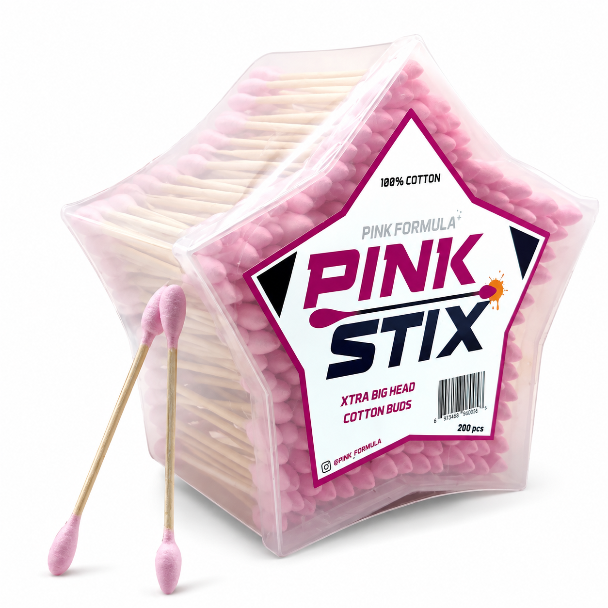 🇺🇸Pink Formula - XL Cotton Head Pink Stix 清潔棉棒