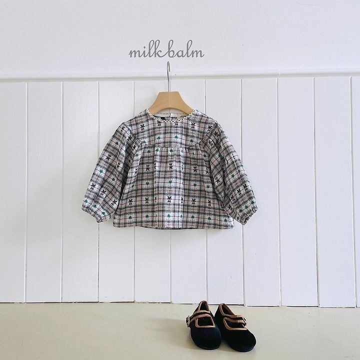 MILKBALM Check Bear Blouse