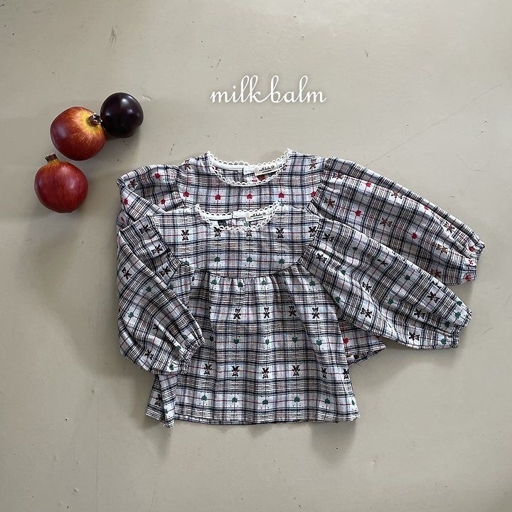 MILKBALM Check Bear Blouse