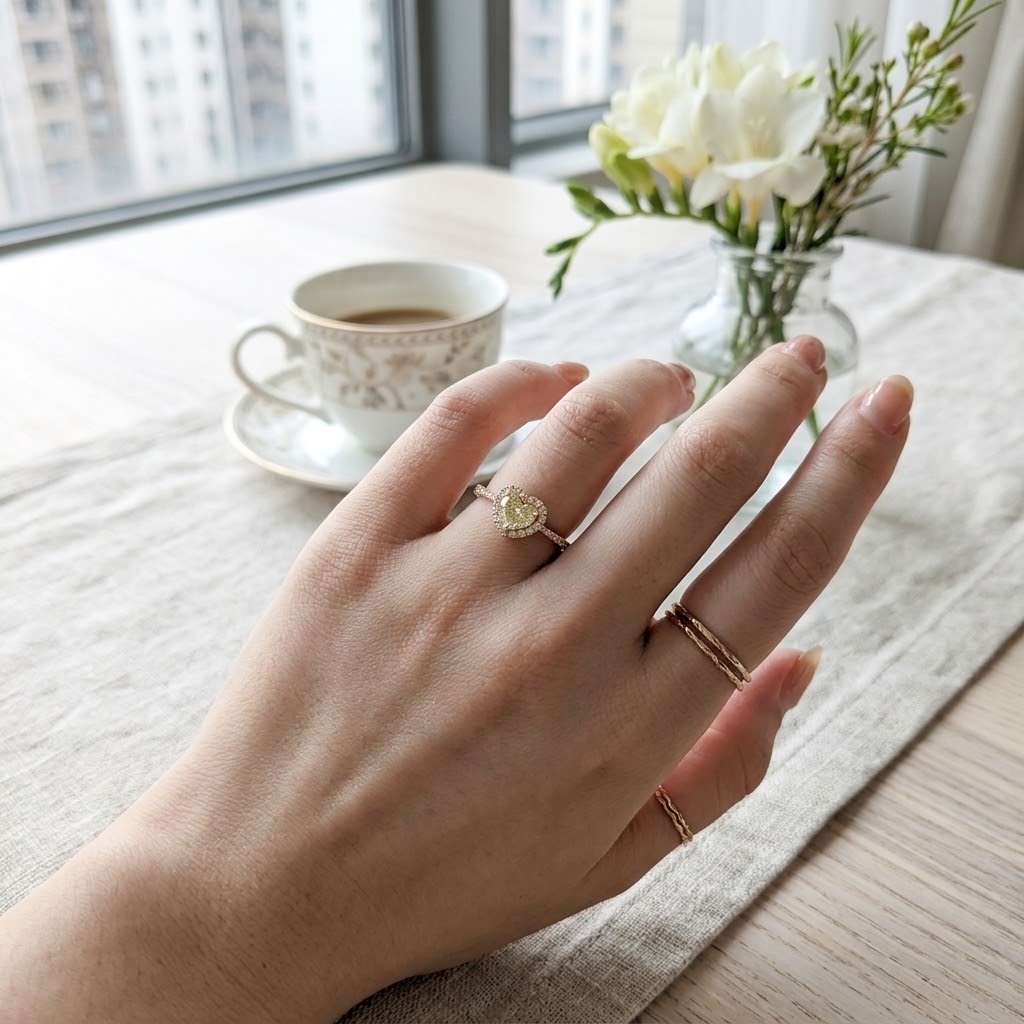 18K Rose Gold 0.86ct Diamond Ring