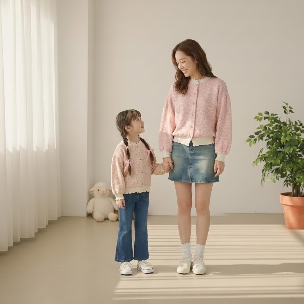 正韓秋Orangemom 親子裝_六色小雛菊捲邊外套