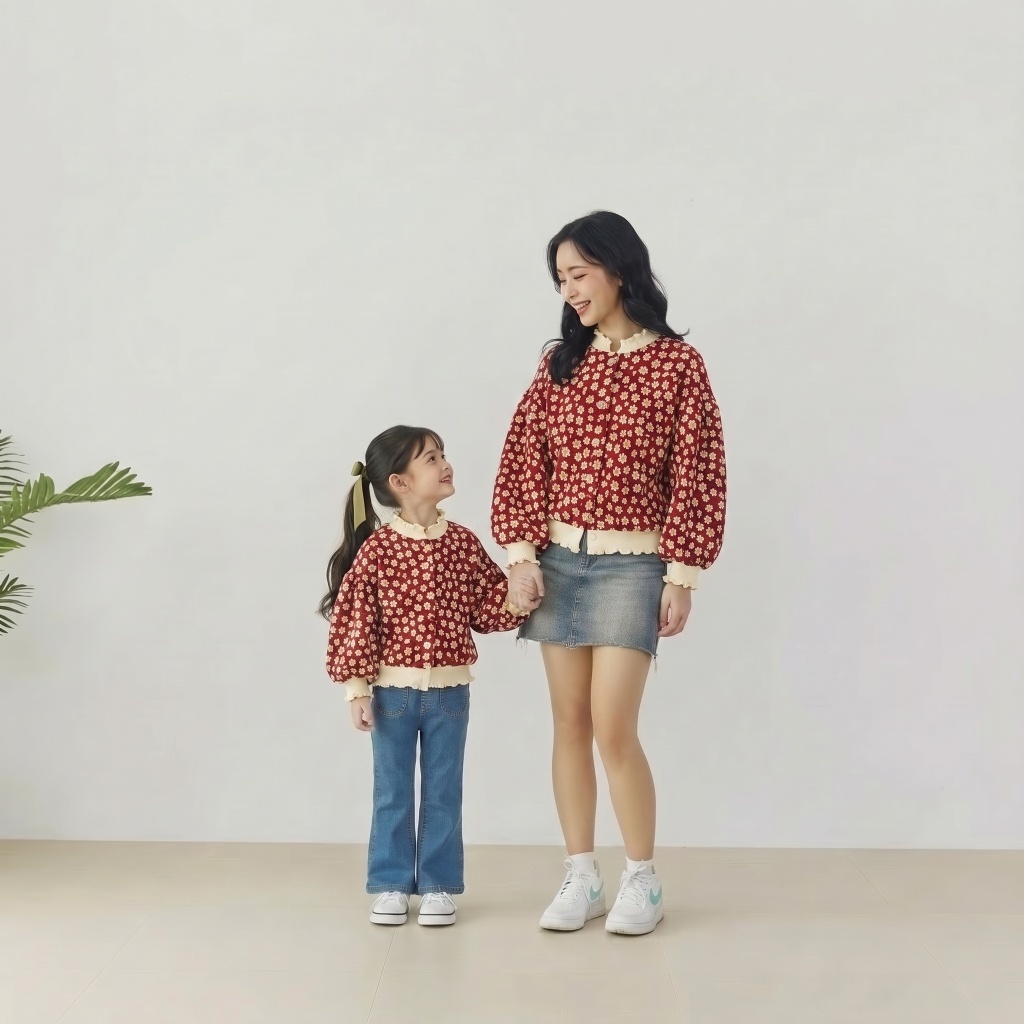 正韓秋Orangemom 親子裝_六色小雛菊捲邊外套