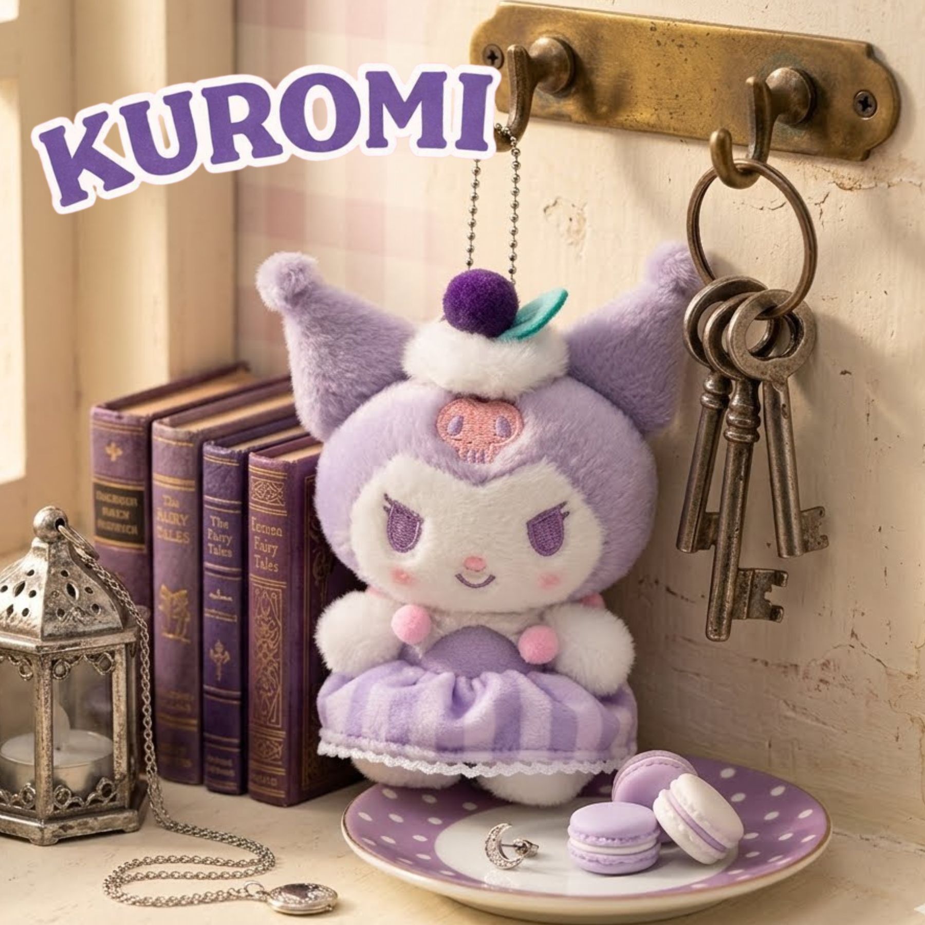 佻皮魔女 Sanrio 毛絨公仔鎖匙扣飾物