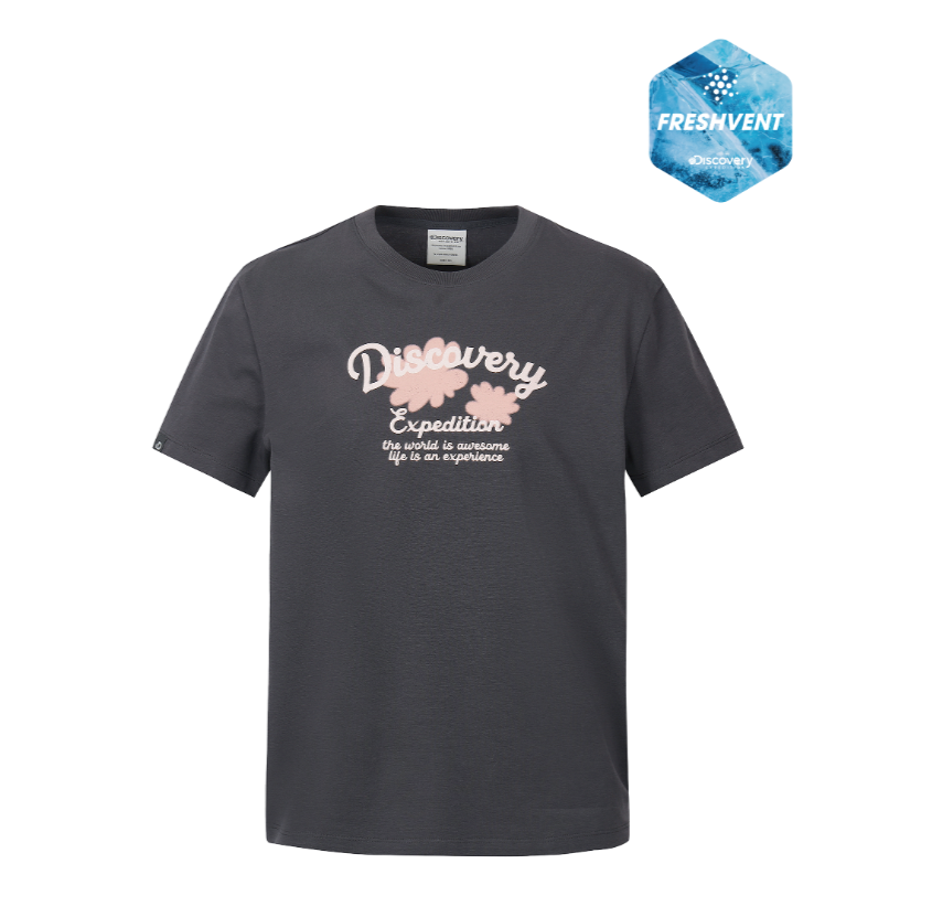 A23 Discovery Expedition FRESHVENT系列 Nature Graphic 短袖T-Shirt - 炭灰色｜DWRS97063-DGS