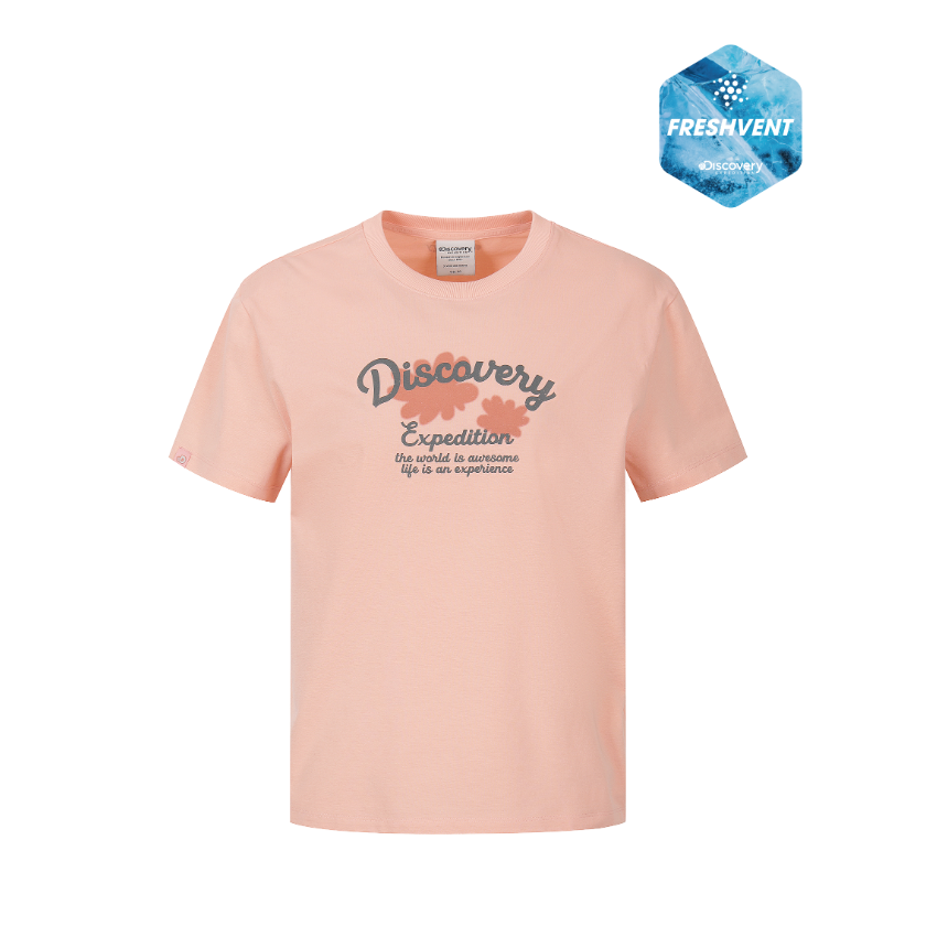 A24 Discovery Expedition FRESHVENT系列 Nature Graphic 短袖T-Shirt - 蜜桃粉｜DWRS97063-PCL