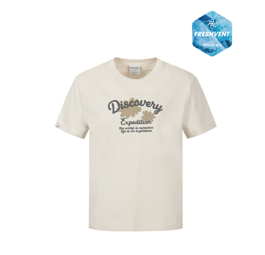 A25 Discovery Expedition FRESHVENT系列 Nature Graphic 短袖T-Shirt - 杏色｜DWRS97063-IVD