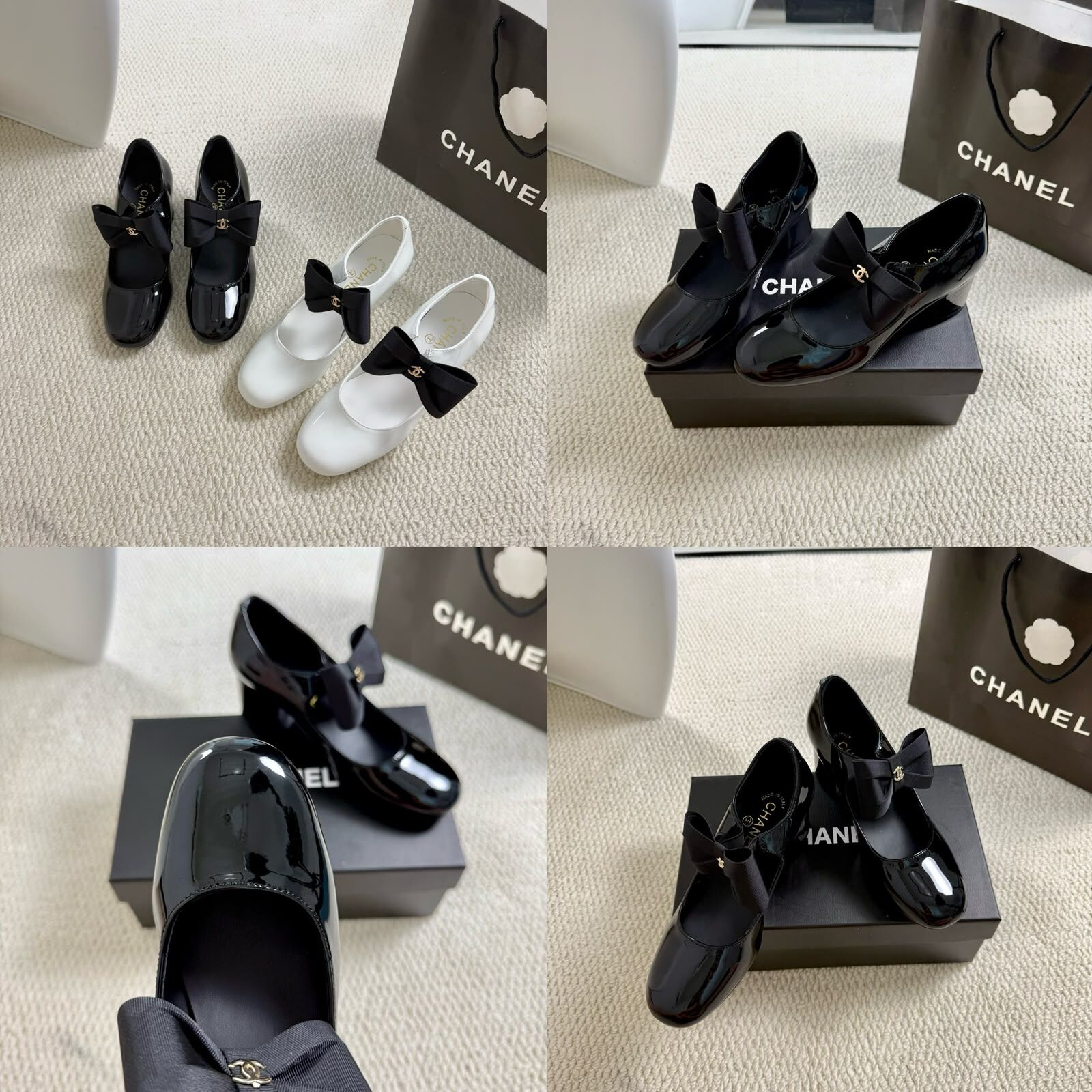 CHANEL 26B蝴蝶結瑪麗珍鞋