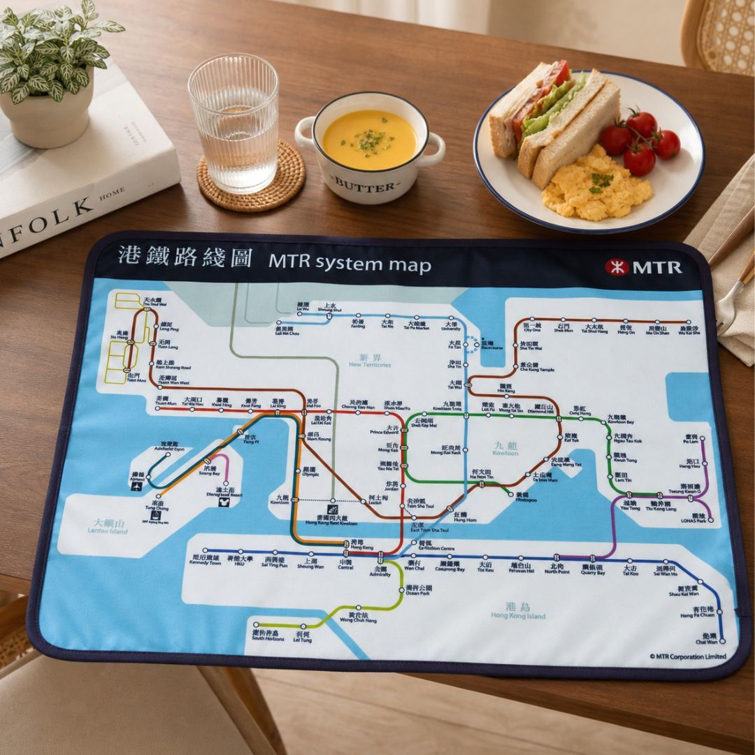 MTR港鐵 布餐墊-港鐵路綫圖 (防水防污可摺合)