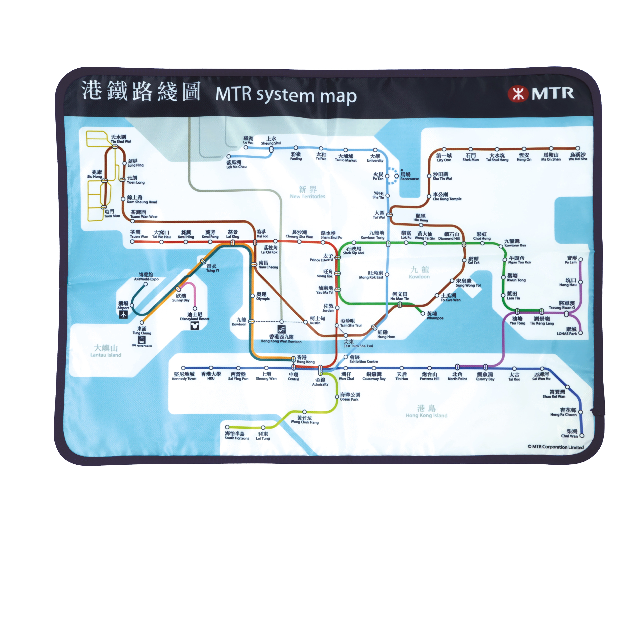 MTR港鐵 布餐墊-港鐵路綫圖 (防水防污可摺合)