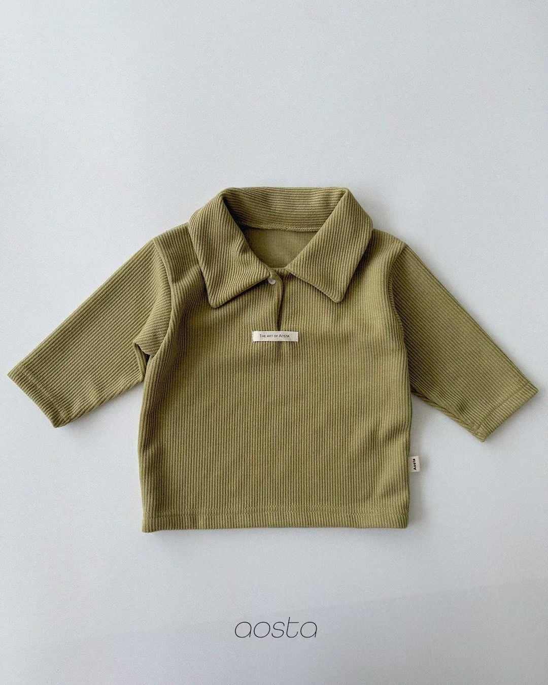 AOSTA Mulmul Collar Tee