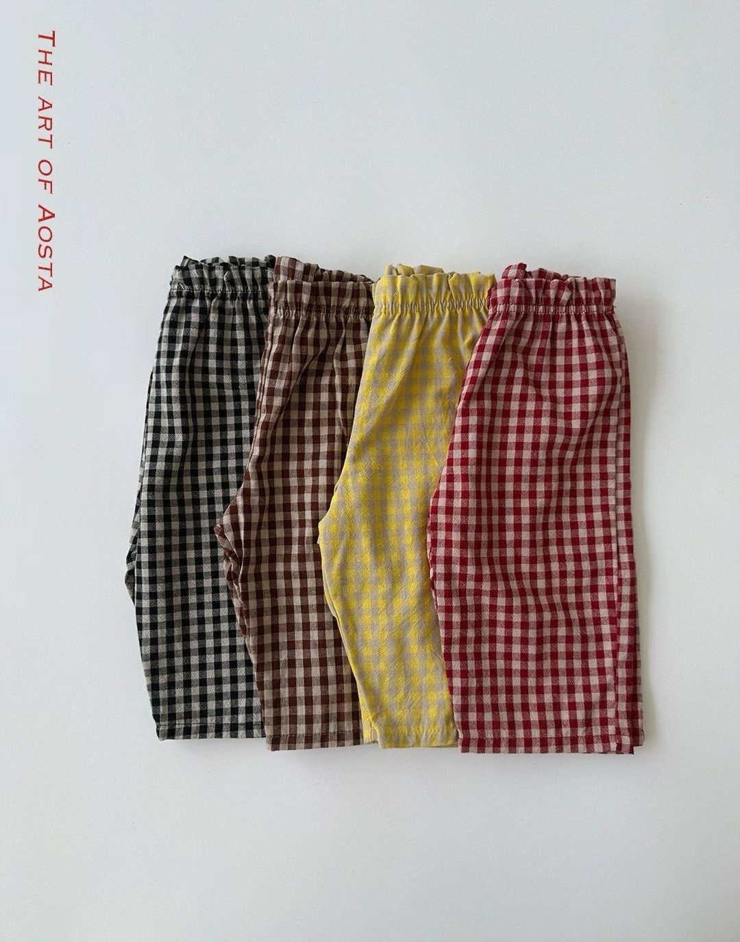 AOSTA Caramel Check Pants