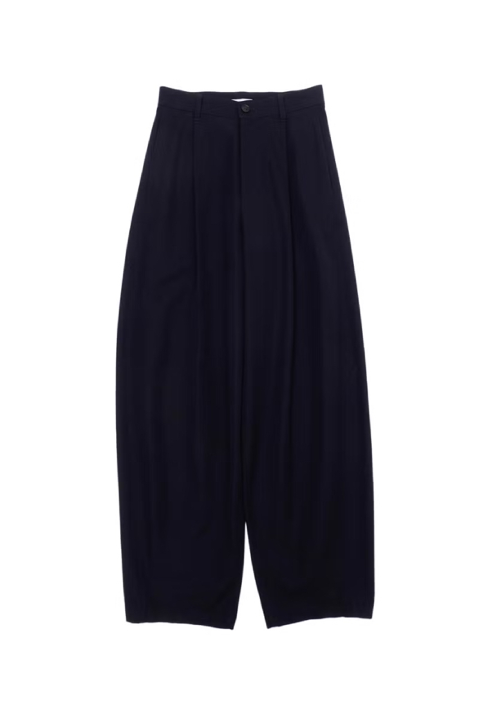MY WOOL COTTON 1 TUCK WIDE PANTS