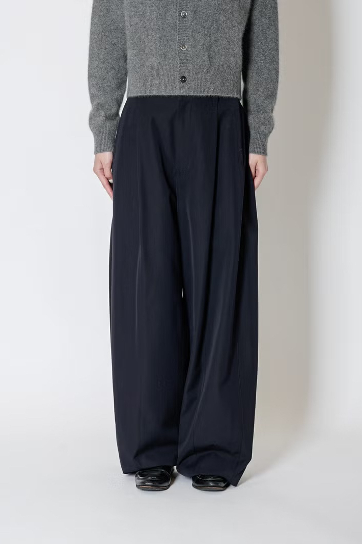 MY WOOL COTTON 1 TUCK WIDE PANTS