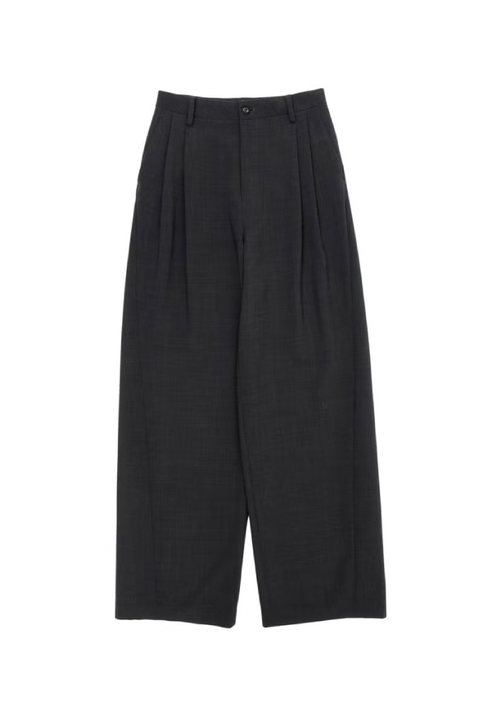 MY 2 TUCKS CURVE TROUSERS (3COL)