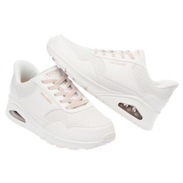 Skechers 思克威爾 Uno 177118WWHT 女 休閒鞋 寬楦 復古 舒適 流行 白