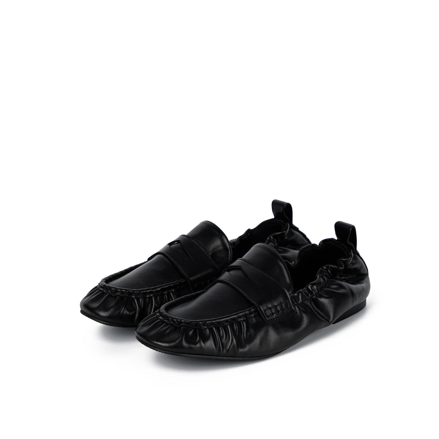 KHIHO RIVE SHIRRING PENNY LOAFERS