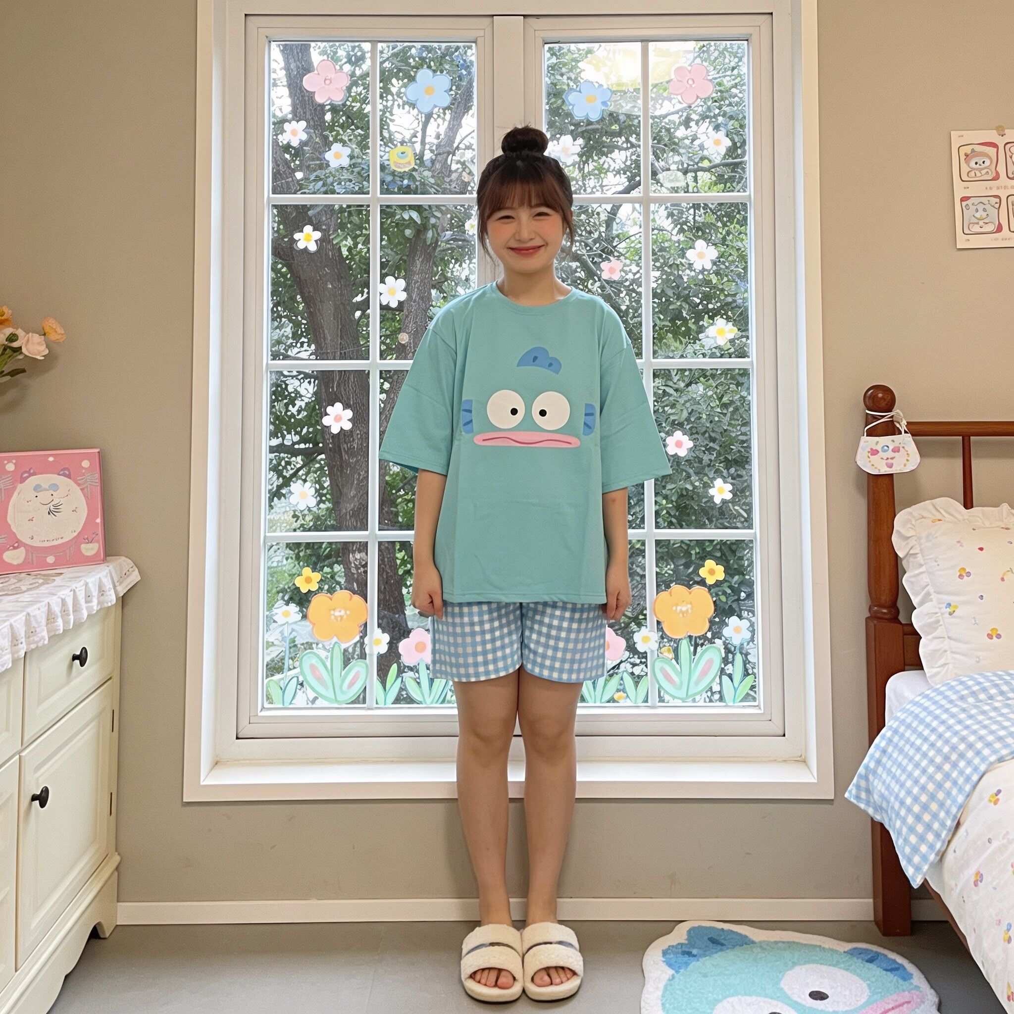 23091 Sanrio 水怪大面短袖 T-shirt 家居服套裝 #SJ23-754617