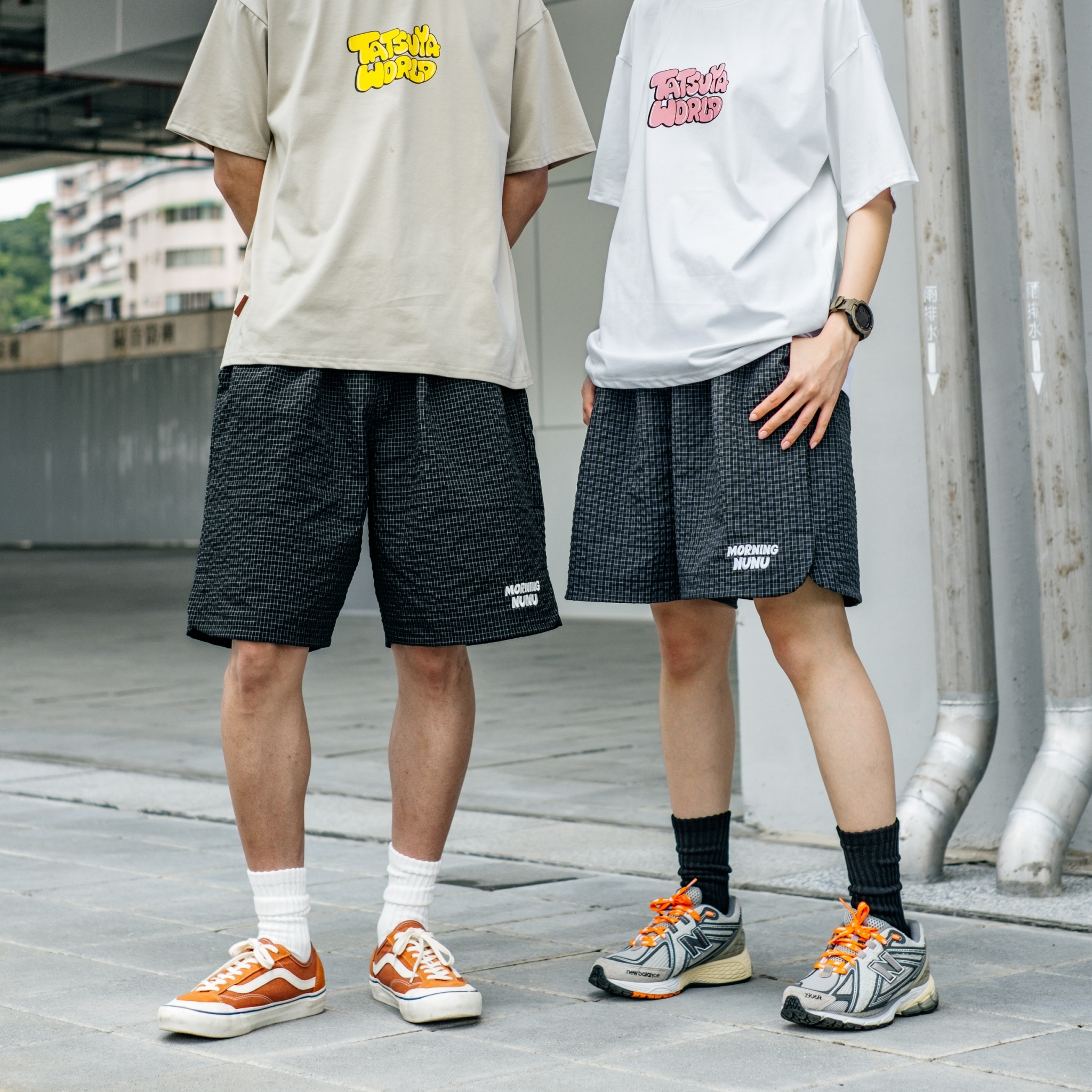 #預購 SBG MR.ChiChi 刺繡格紋開叉短褲 SB5024 兩色