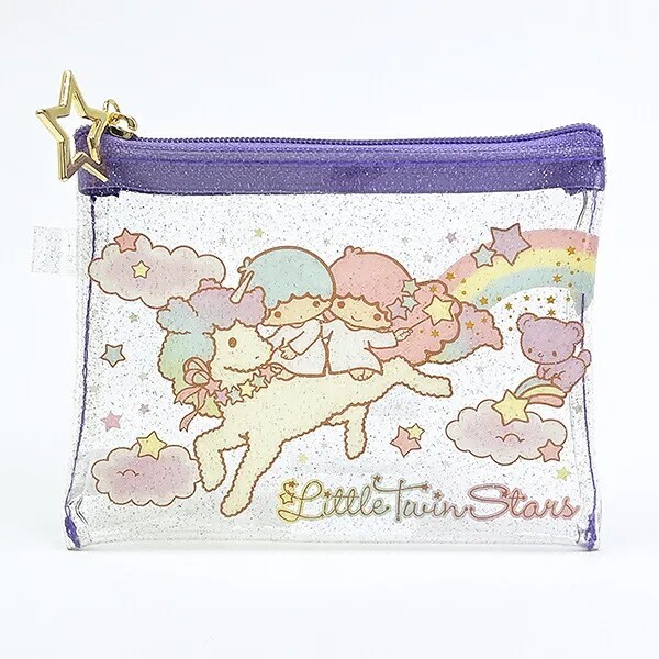 Sanrio Little Twin Stars Mini Clear Pouch (Unicorn - Kiki & Lala)