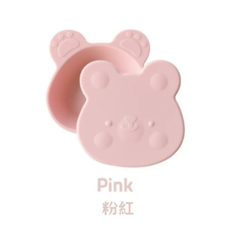 【Bellable】Korea Silicone Suction Bowl With Lid (Pink)