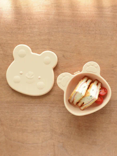 【Bellable】Korea Silicone Suction Bowl With Lid (Mustard)