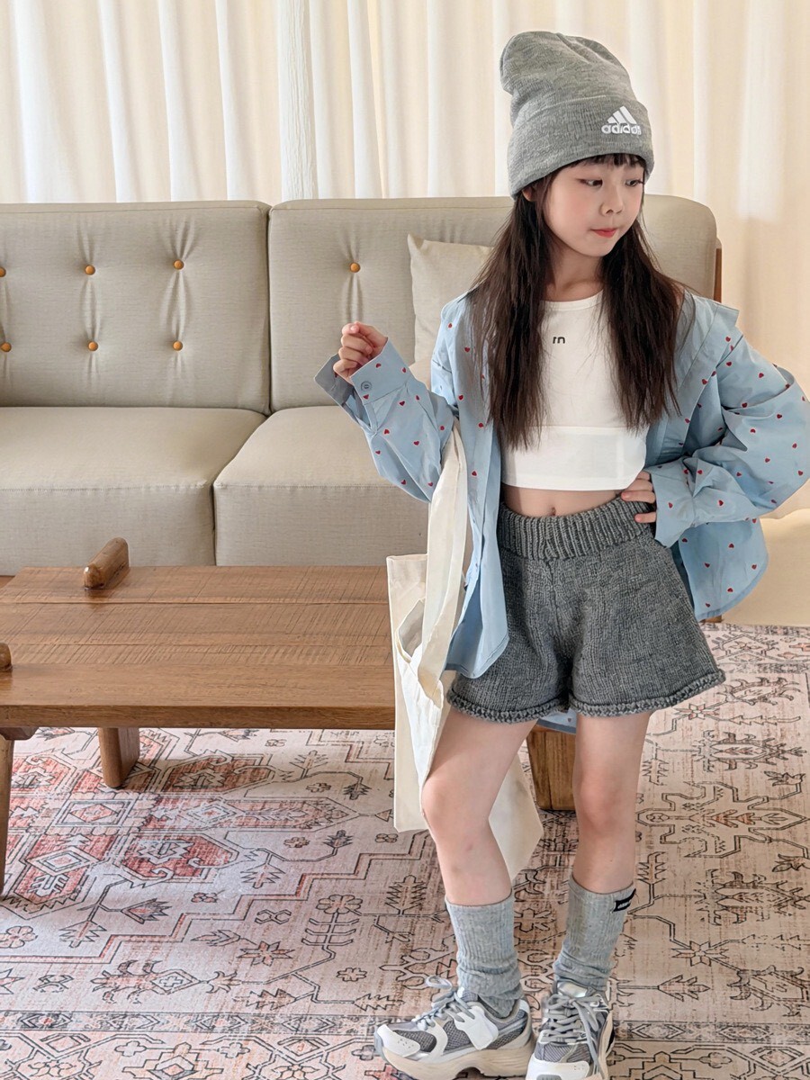 𓍯 秋裝  ꒱  針織 造型反折 短褲  ෆ